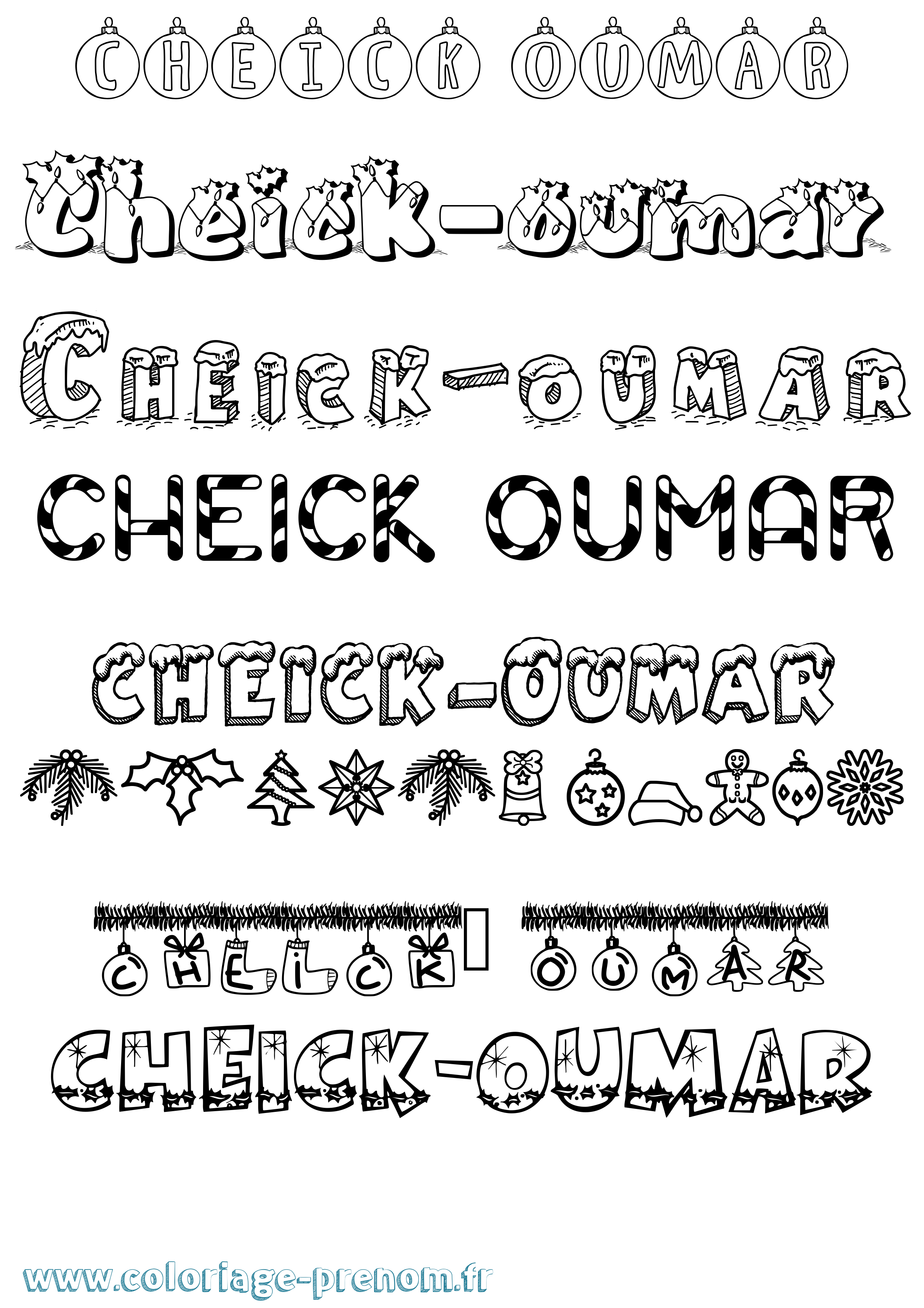 Coloriage Cheick-Oumar Coloriage prénom Cheick-Oumar