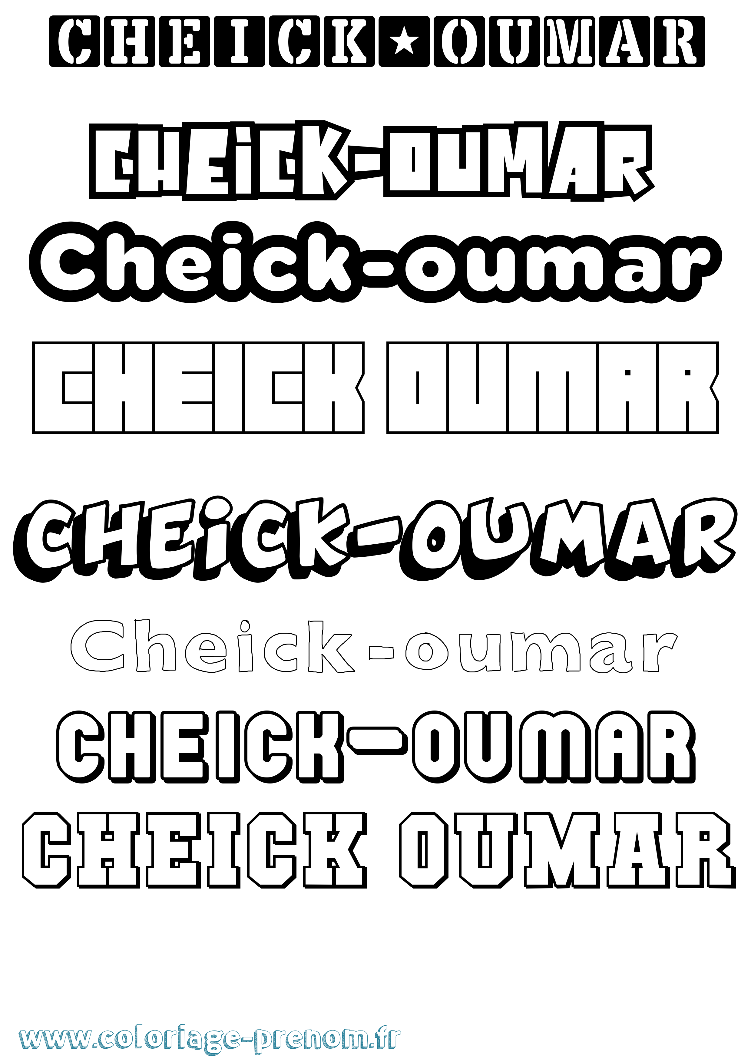 Coloriage Cheick-Oumar Coloriage prénom Cheick-Oumar