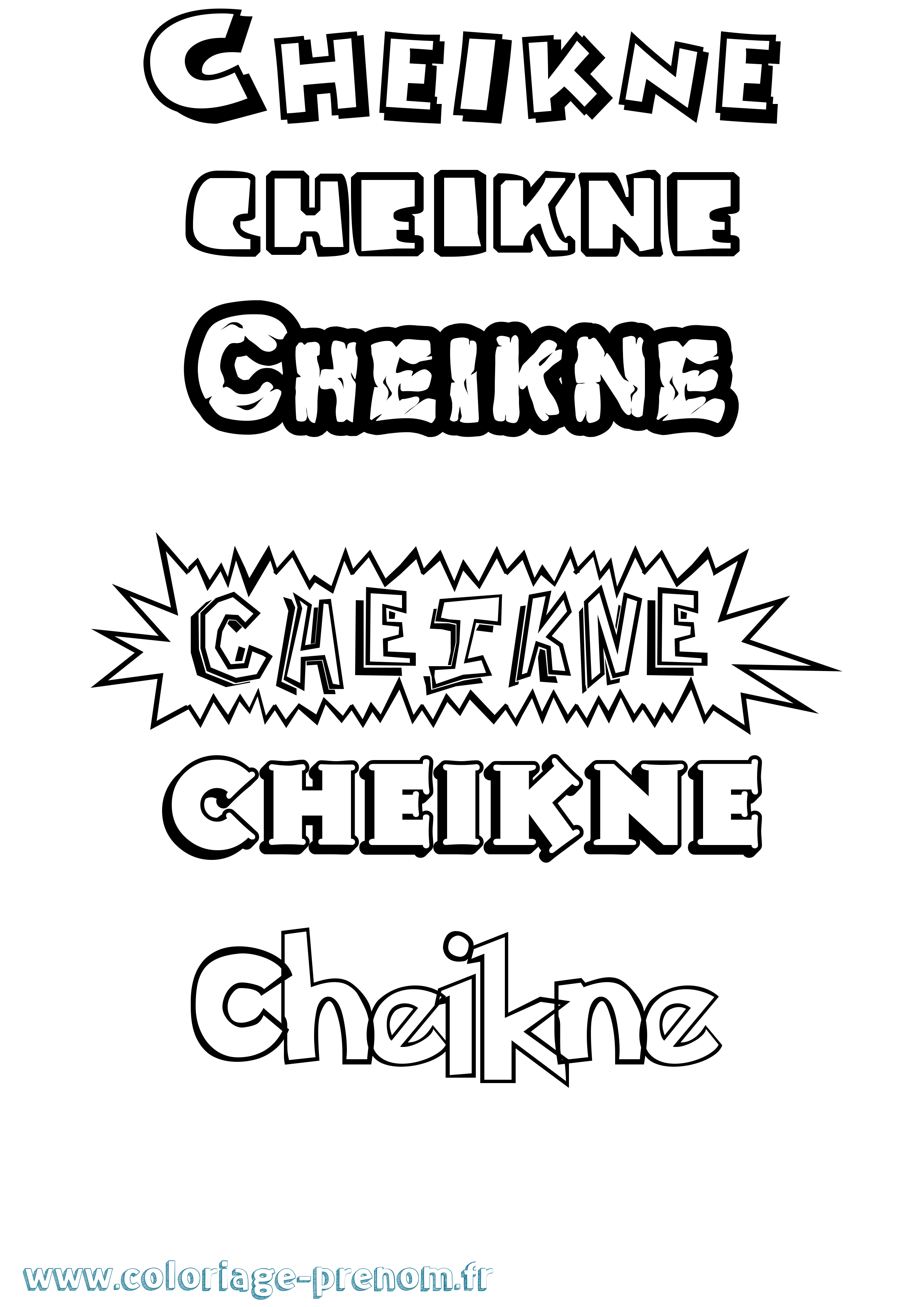 Coloriage Cheikne Dessin Animé Coloriage prénom Cheikne Dessin Animé