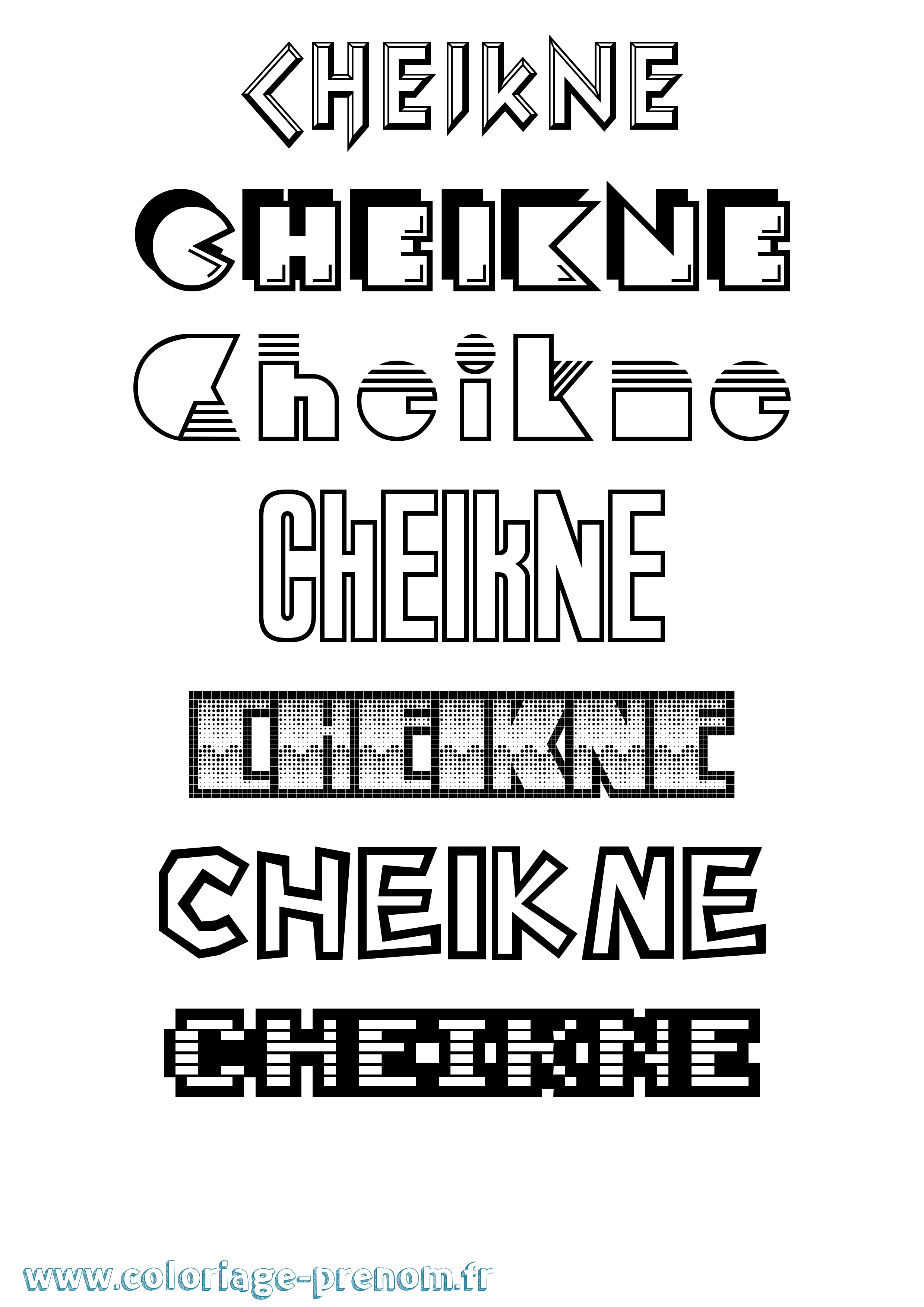 Coloriage Cheikne Jeux Vidéos Coloriage prénom Cheikne Jeux Vidéos