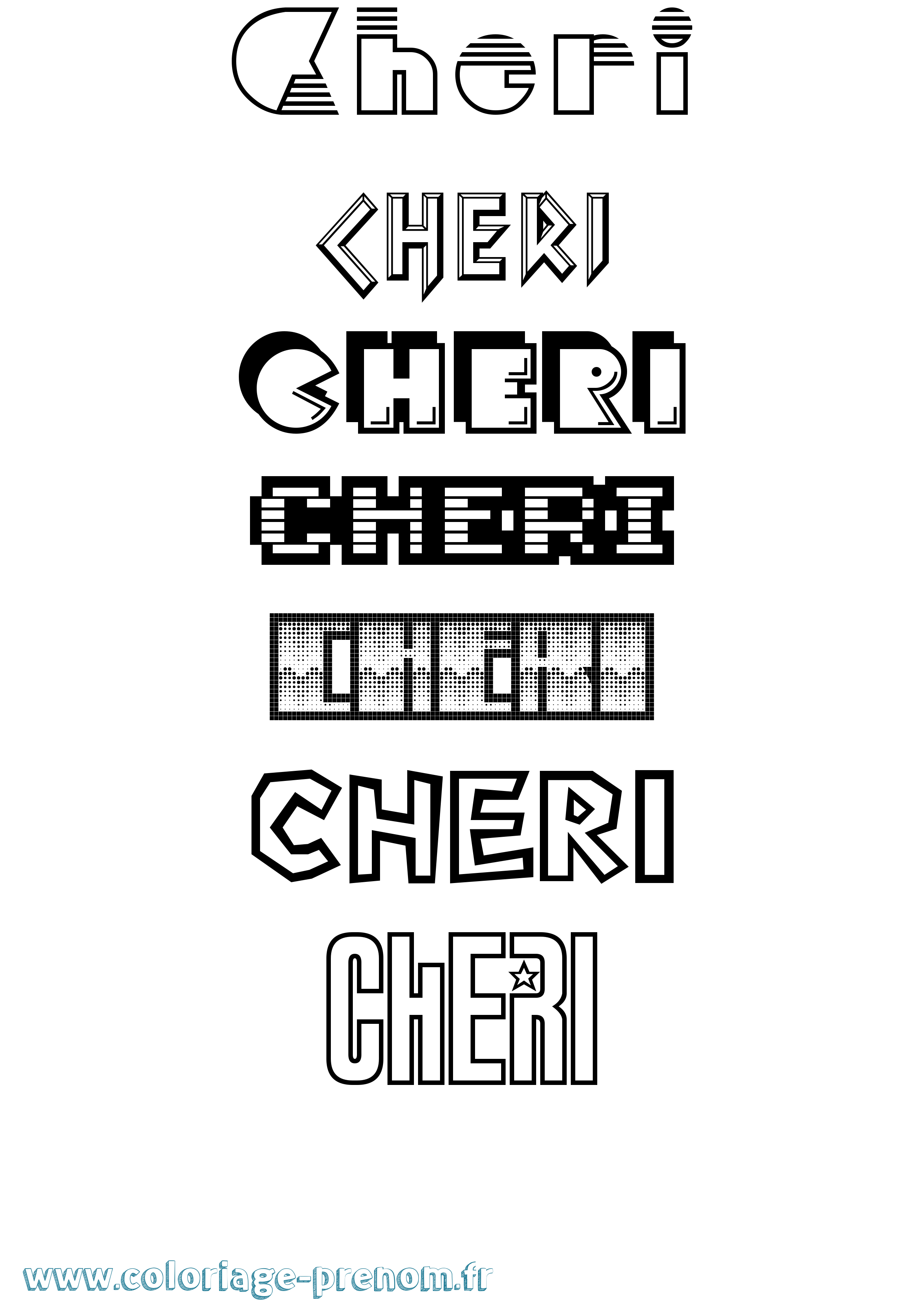 Coloriage Cheri Jeux Vidéos Coloriage prénom Cheri Jeux Vidéos