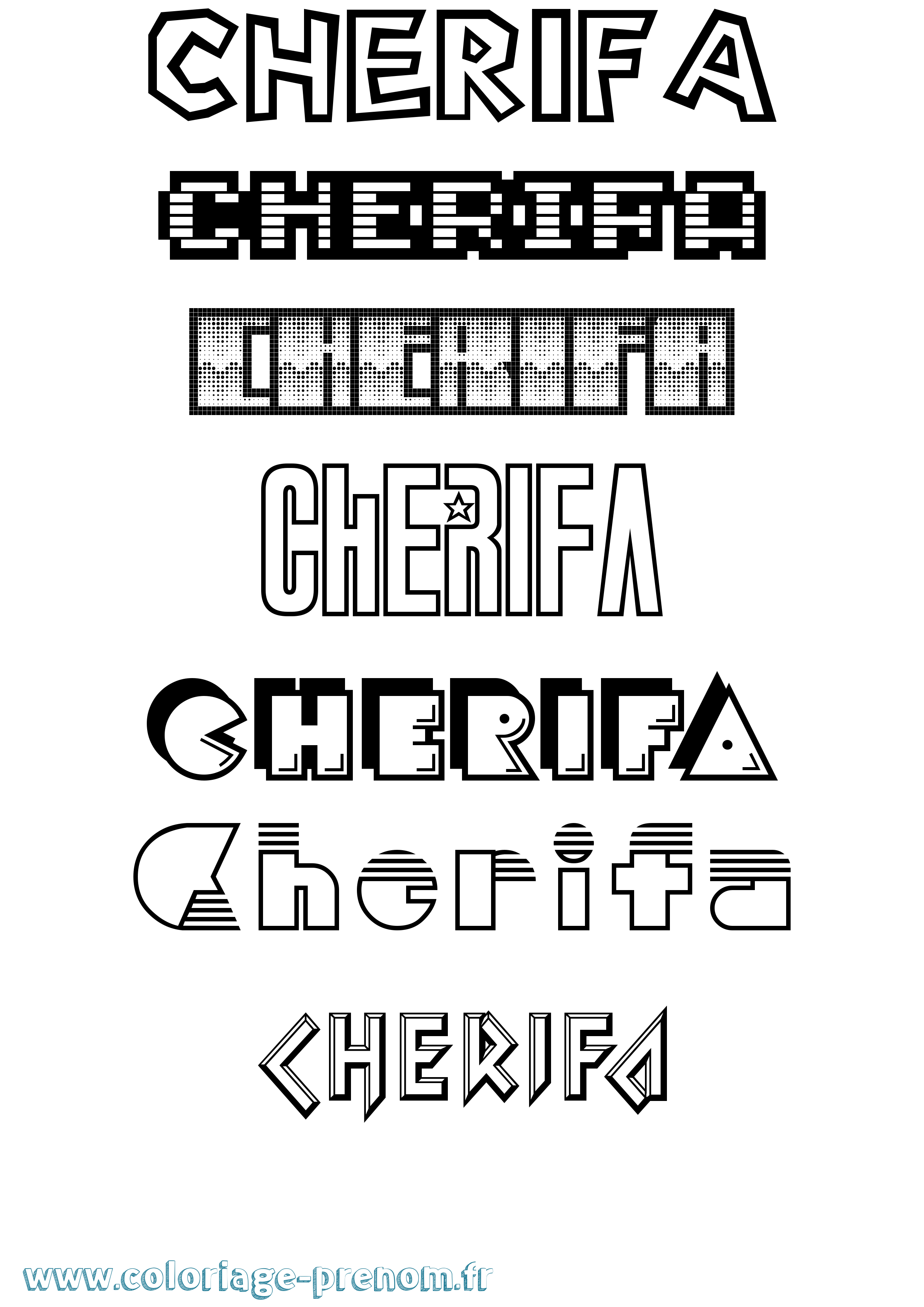 Coloriage Cherifa Jeux Vidéos Coloriage prénom Cherifa Jeux Vidéos