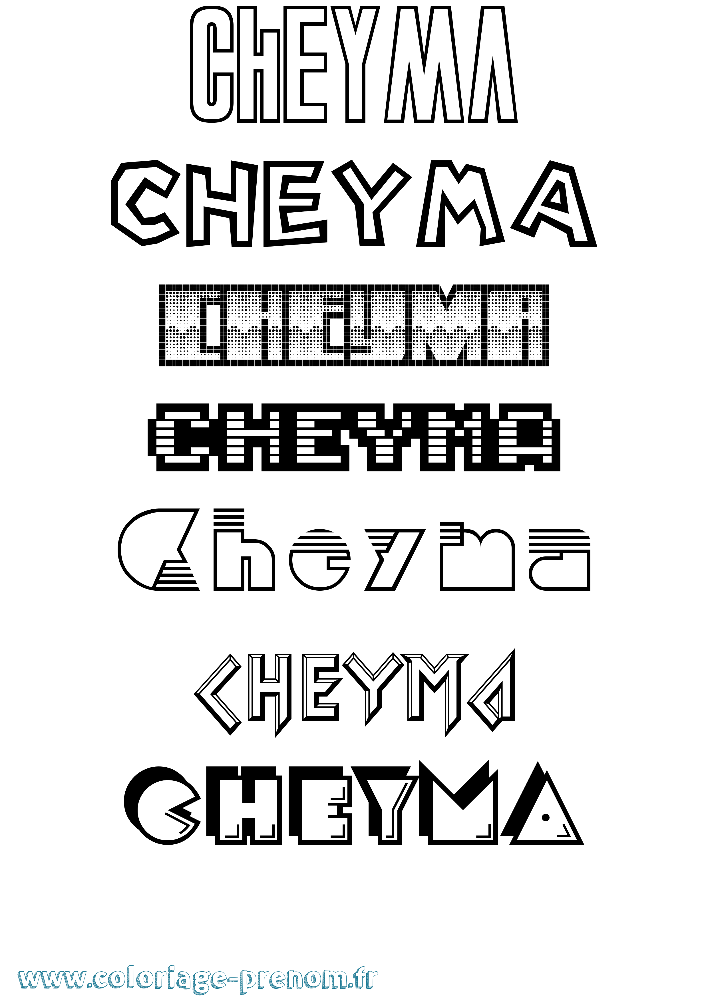 Coloriage Cheyma Jeux Vidéos Coloriage prénom Cheyma Jeux Vidéos