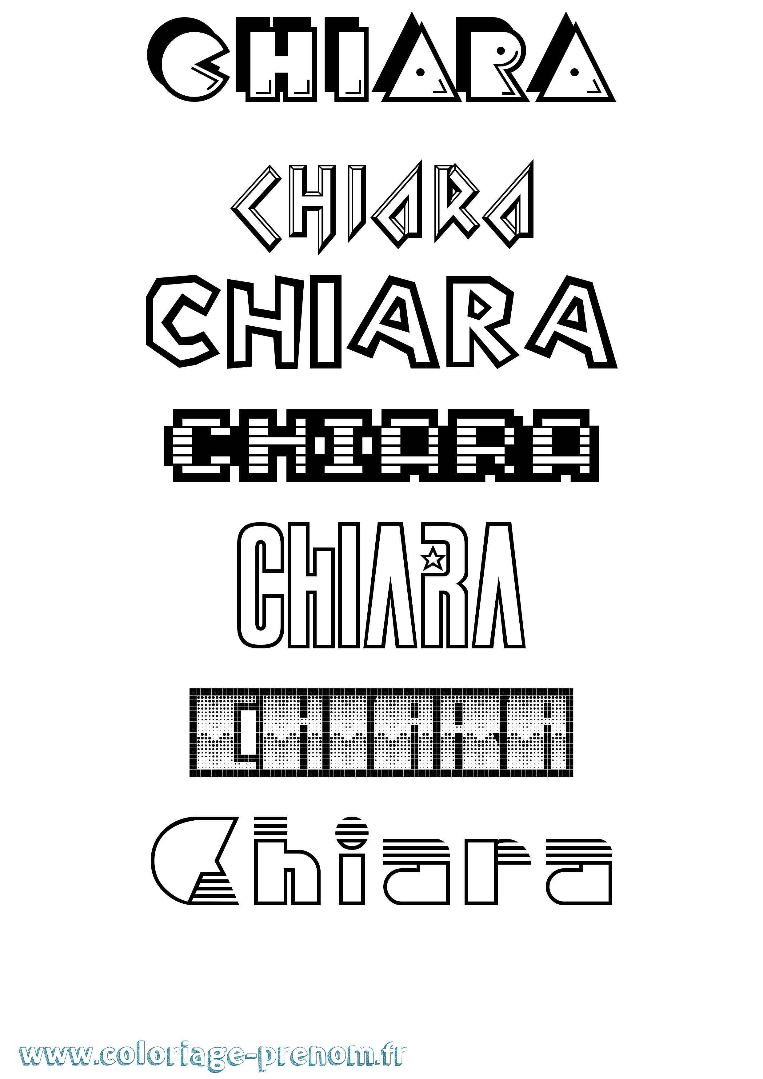 Coloriage prénom Chiara