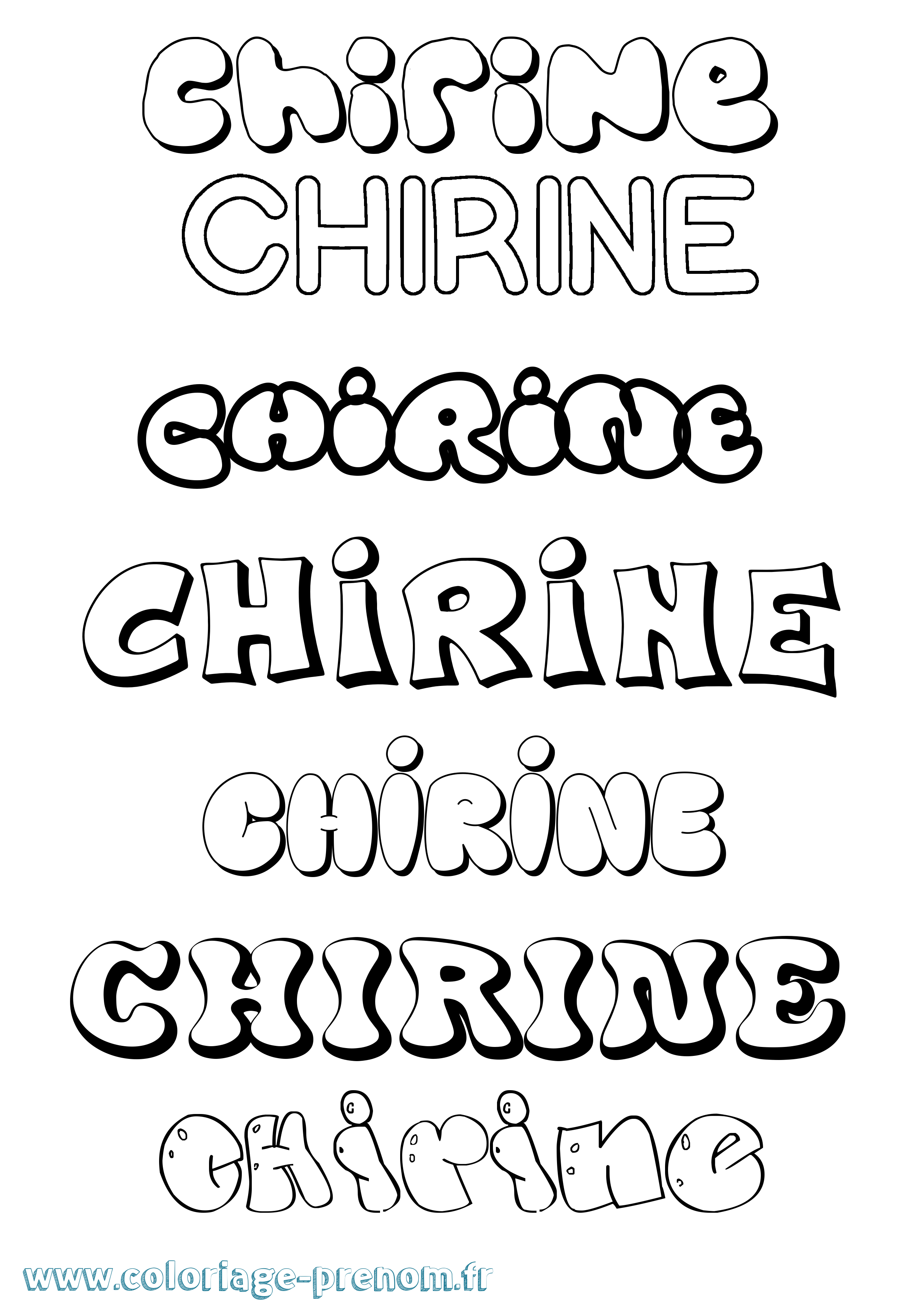 Coloriage Chirine Coloriage prénom Chirine