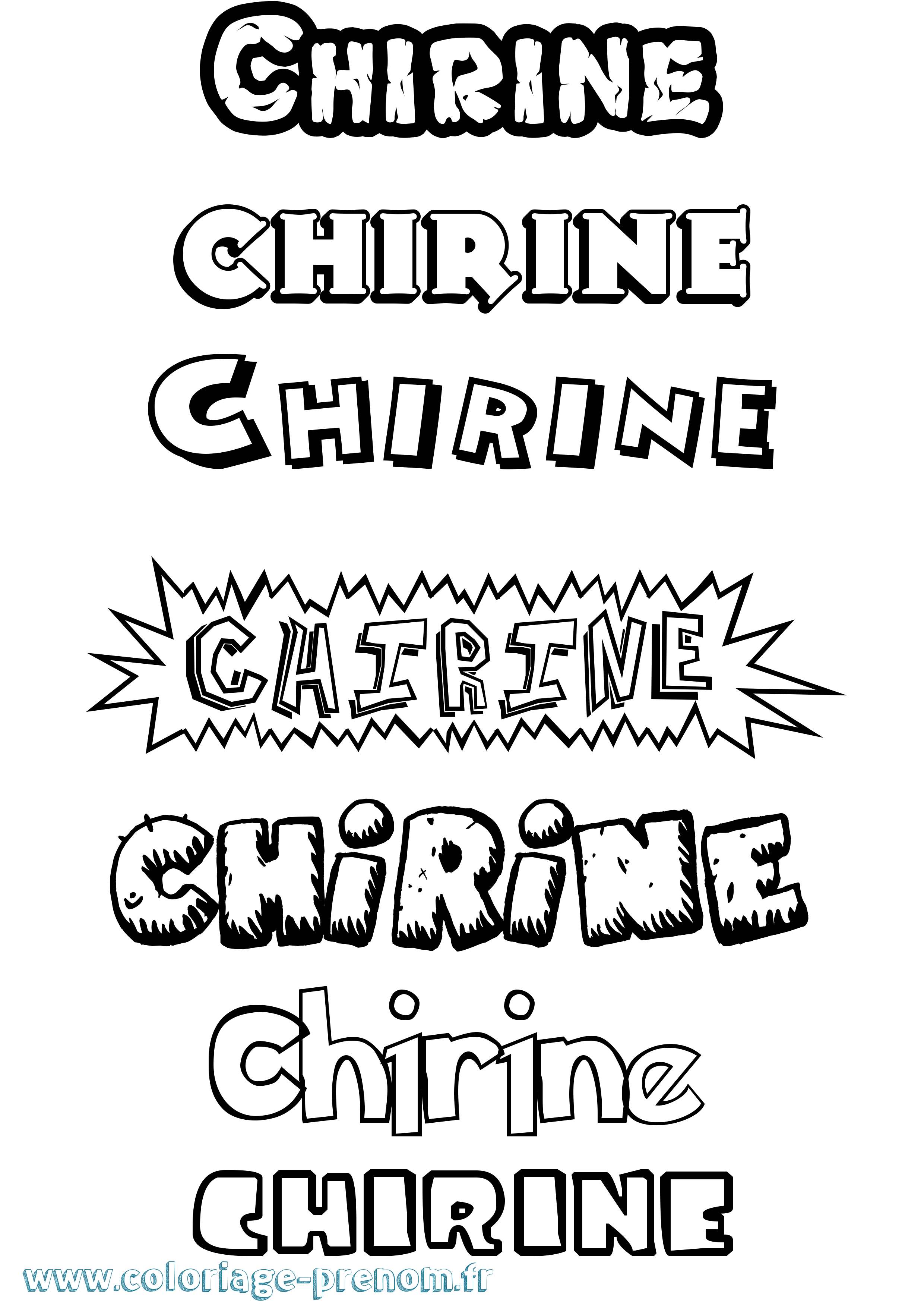 Coloriage Chirine Coloriage prénom Chirine