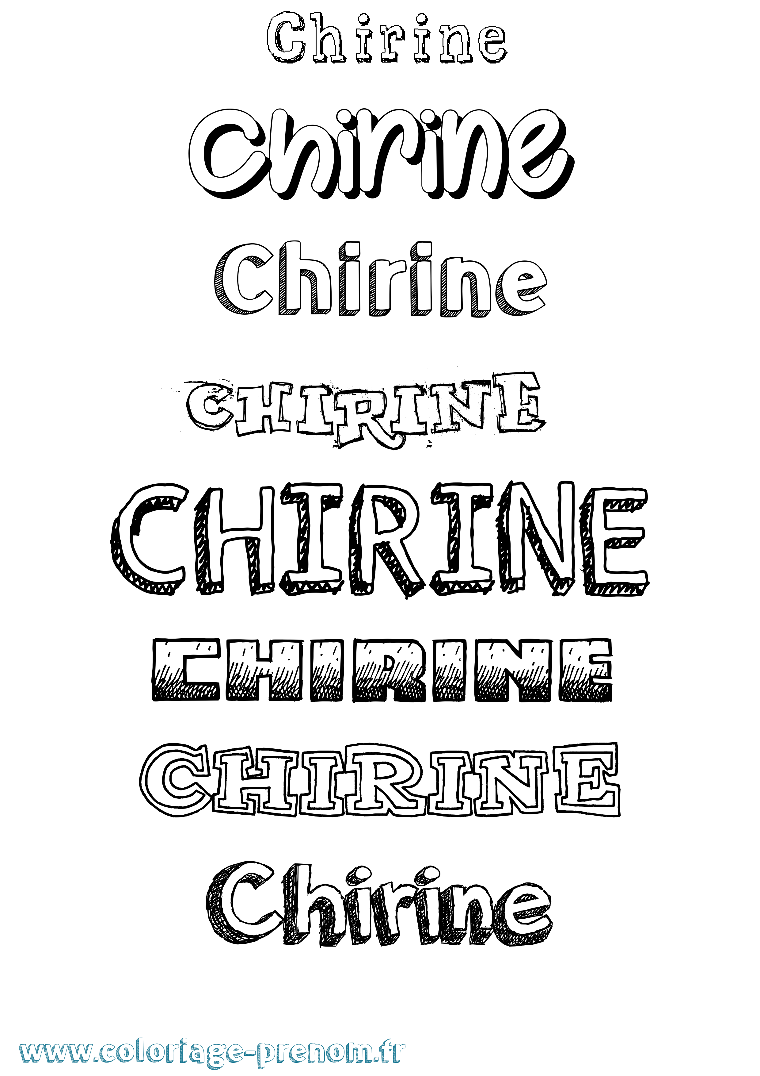 Coloriage Chirine Coloriage prénom Chirine
