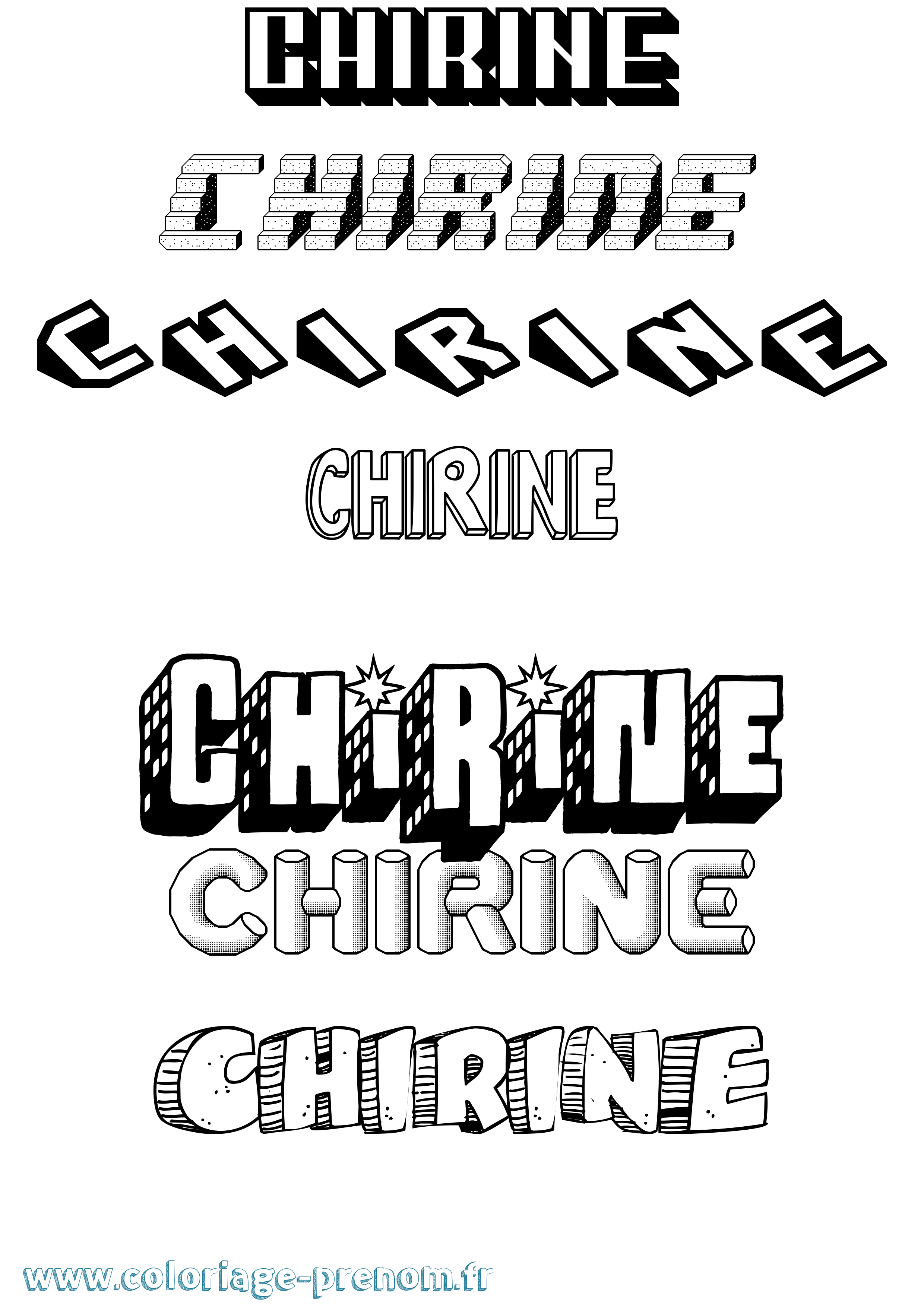 Coloriage Chirine Coloriage prénom Chirine