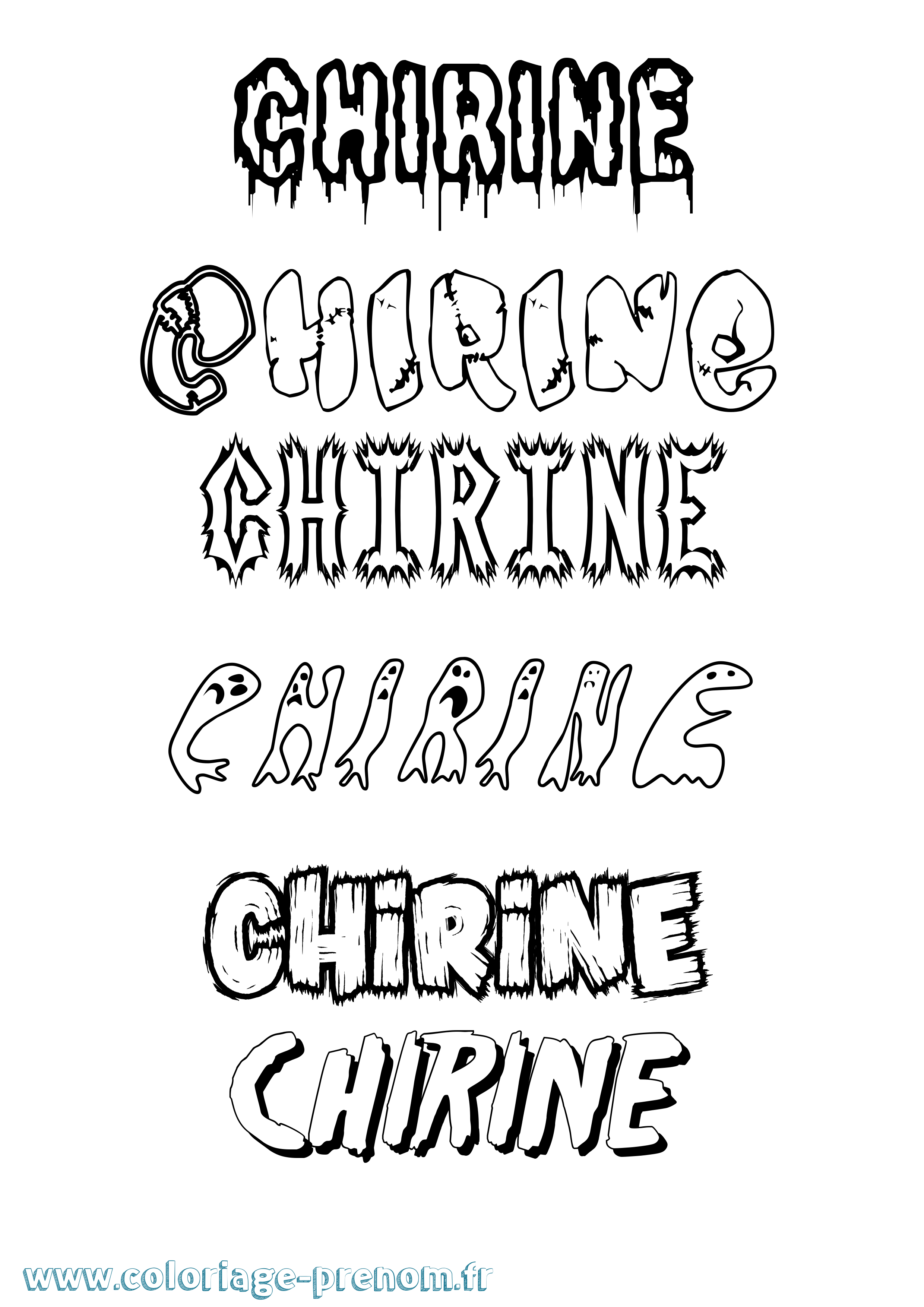 Coloriage Chirine Coloriage prénom Chirine
