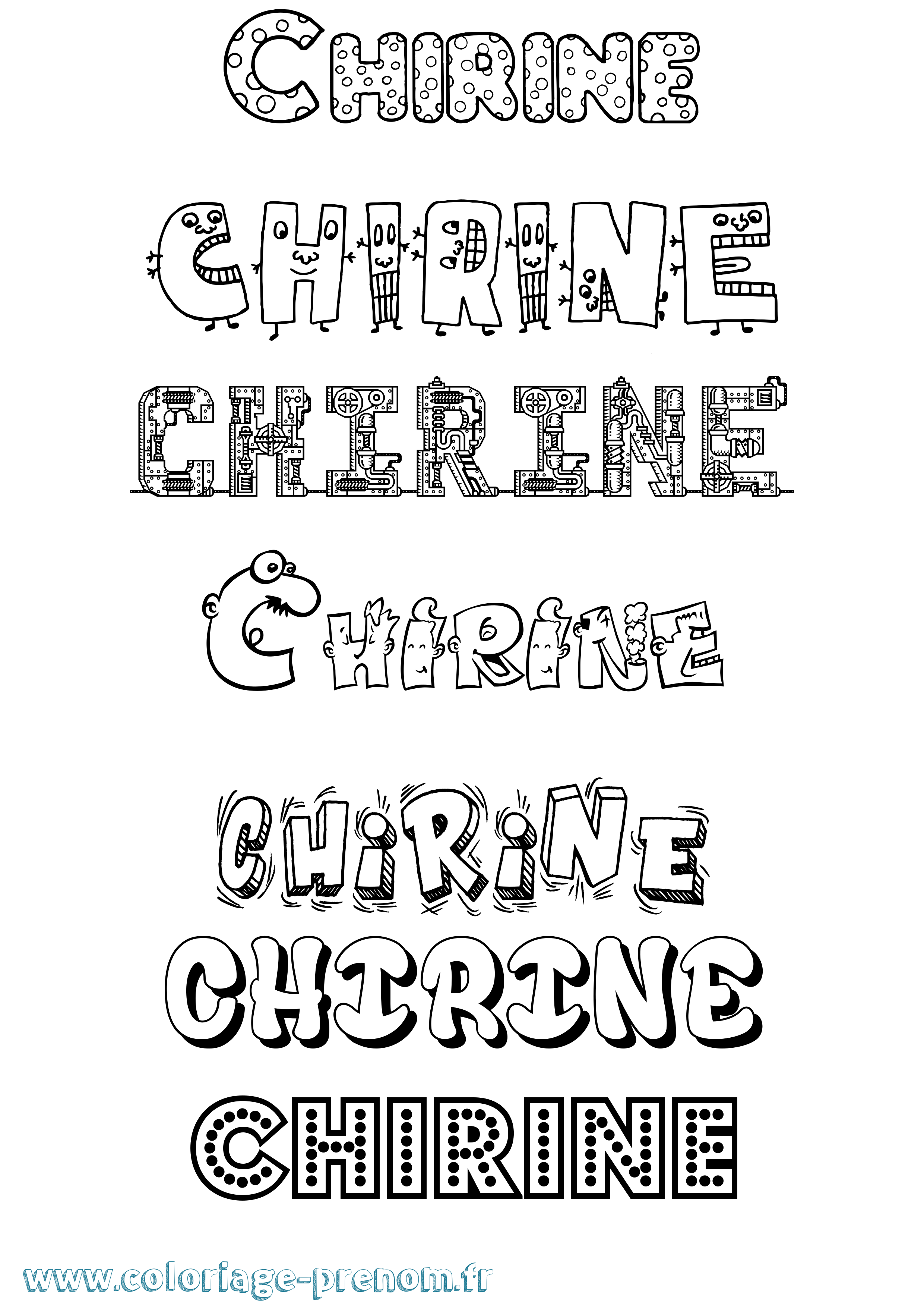 Coloriage Chirine Coloriage prénom Chirine