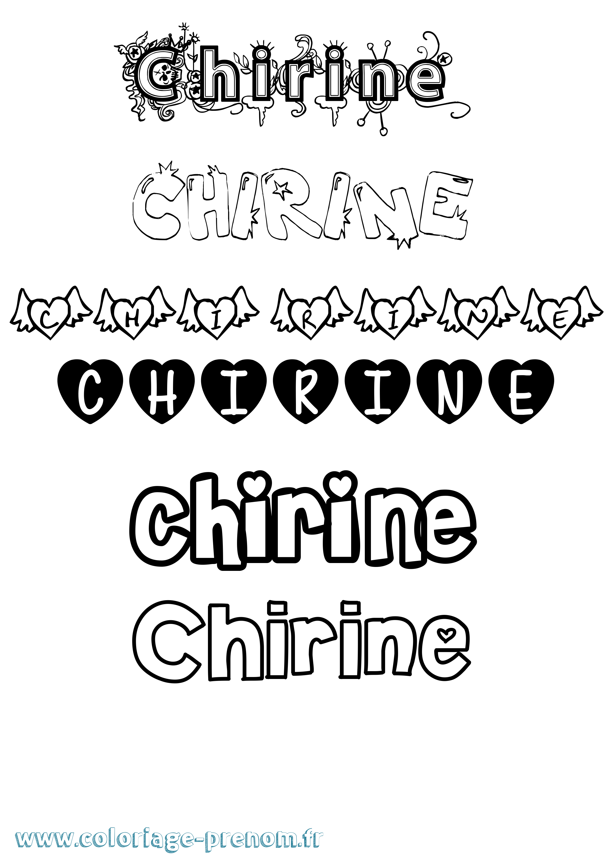 Coloriage Chirine Coloriage prénom Chirine