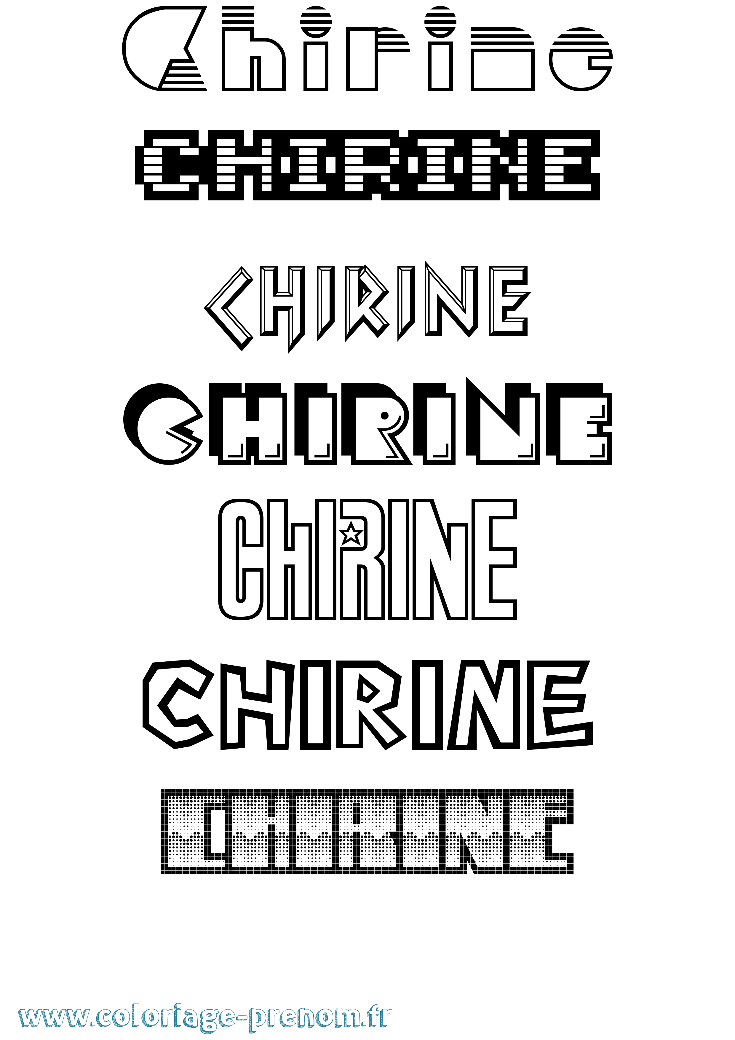 Coloriage Chirine Coloriage prénom Chirine