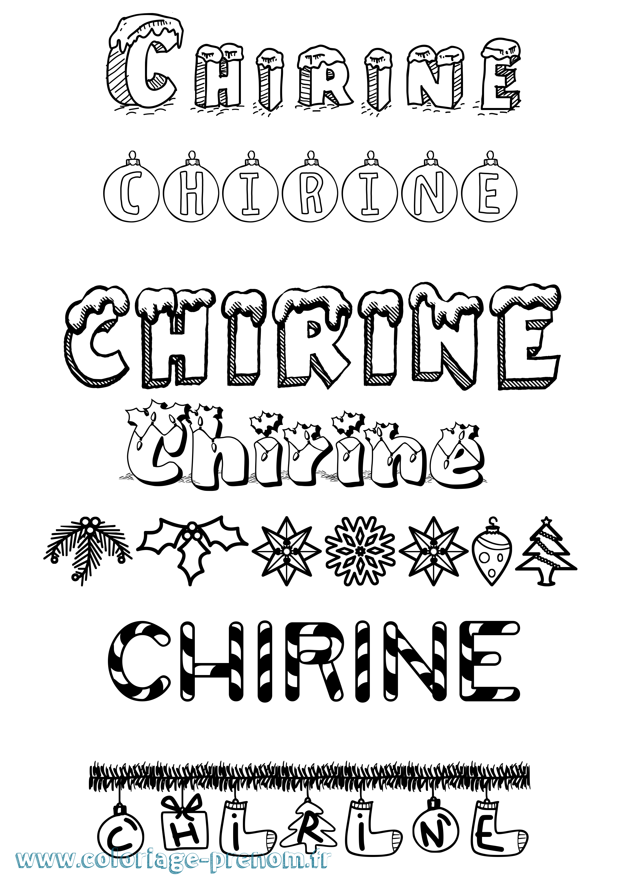Coloriage Chirine Coloriage prénom Chirine