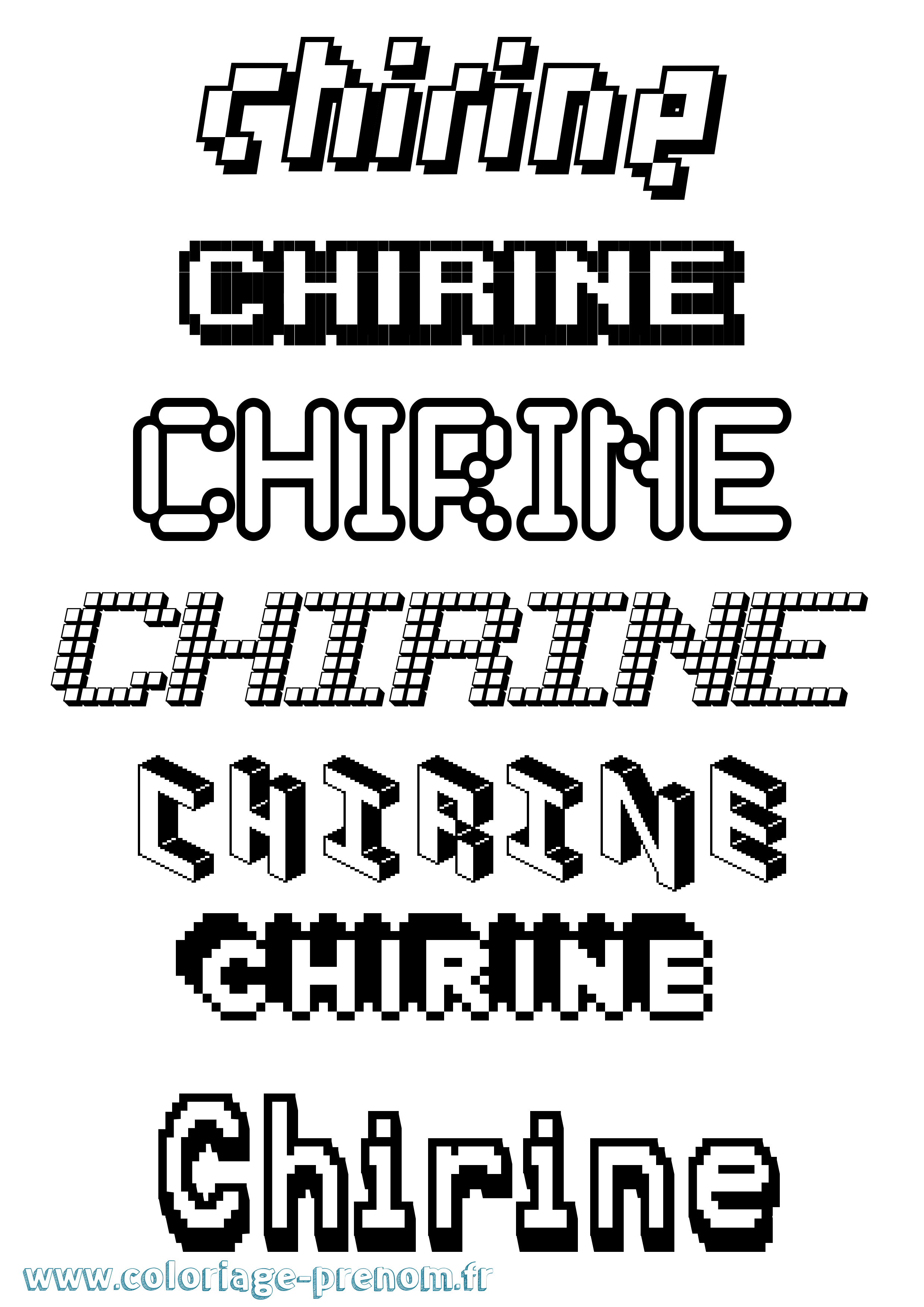 Coloriage Chirine Coloriage prénom Chirine