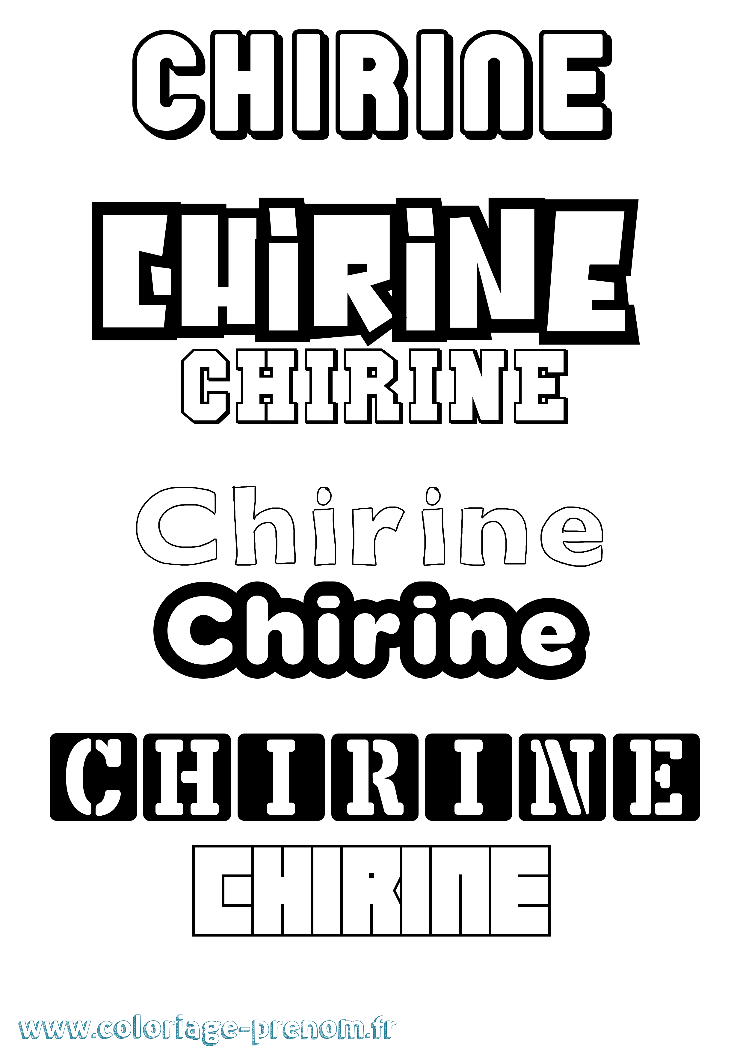 Coloriage Chirine Coloriage prénom Chirine