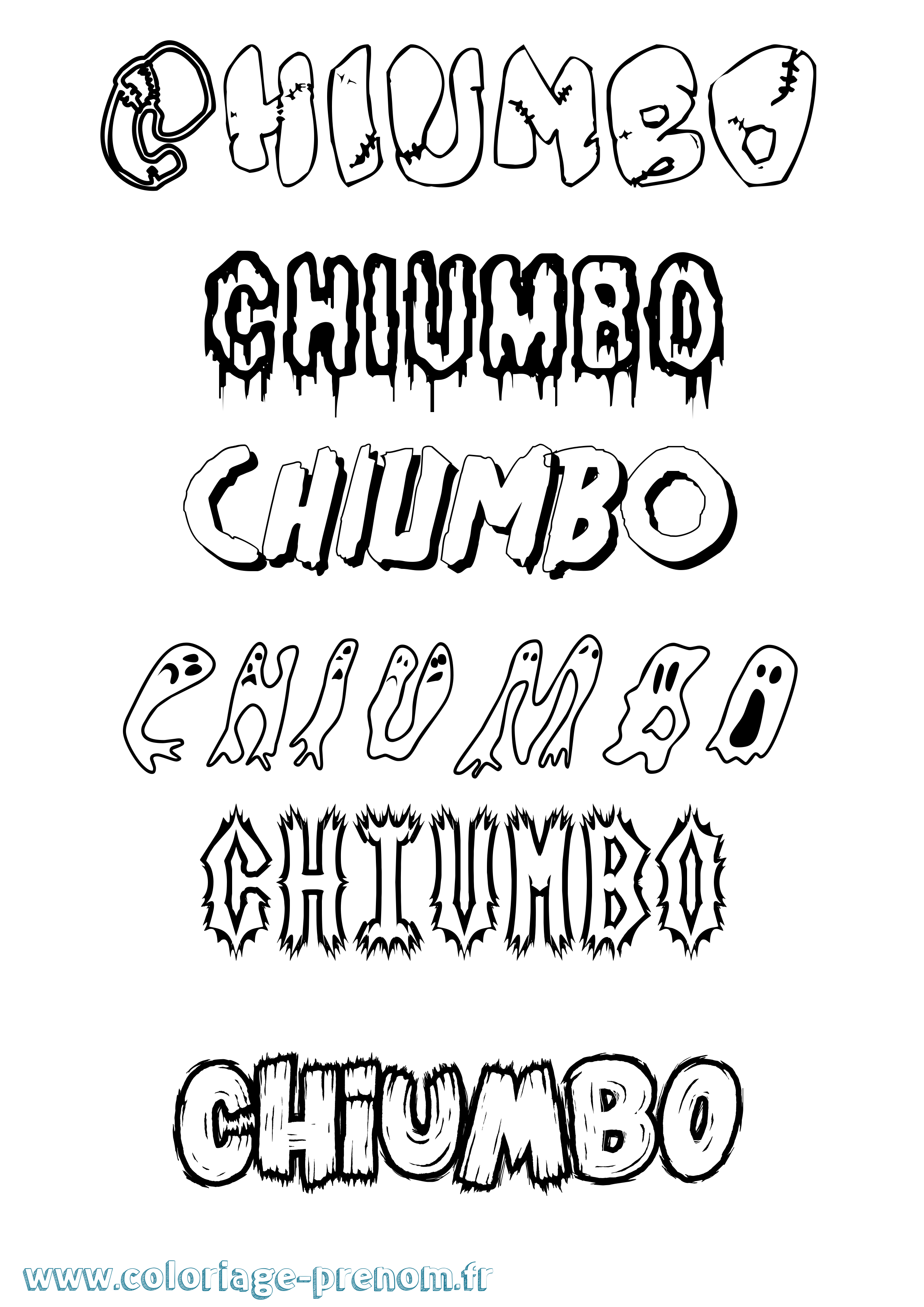 Coloriage prénom Chiumbo Frisson