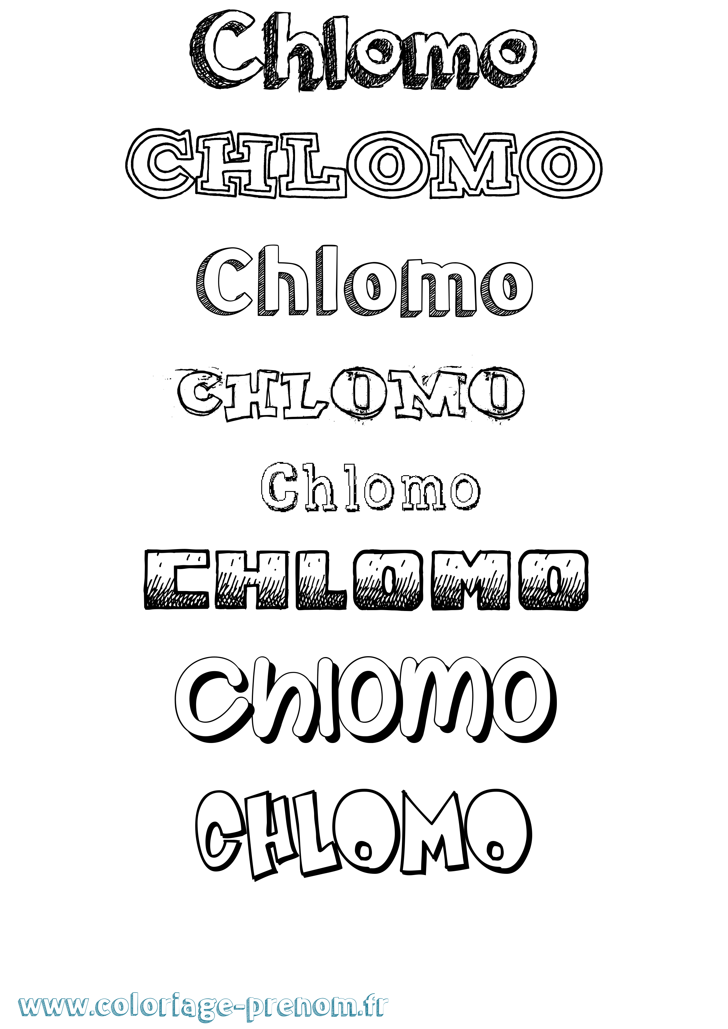 Coloriage prénom Chlomo Dessiné