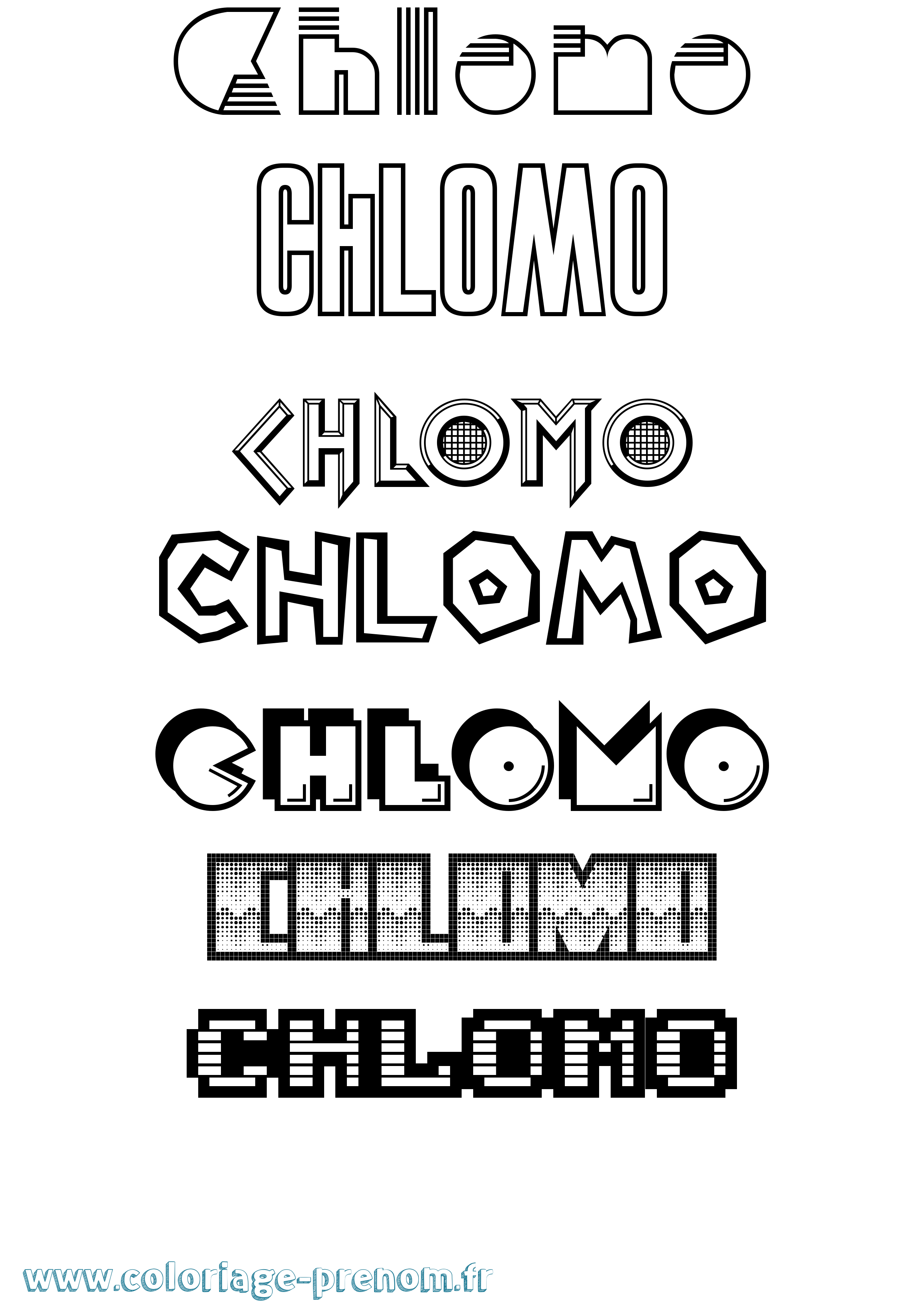 Coloriage prénom Chlomo Jeux Vidéos