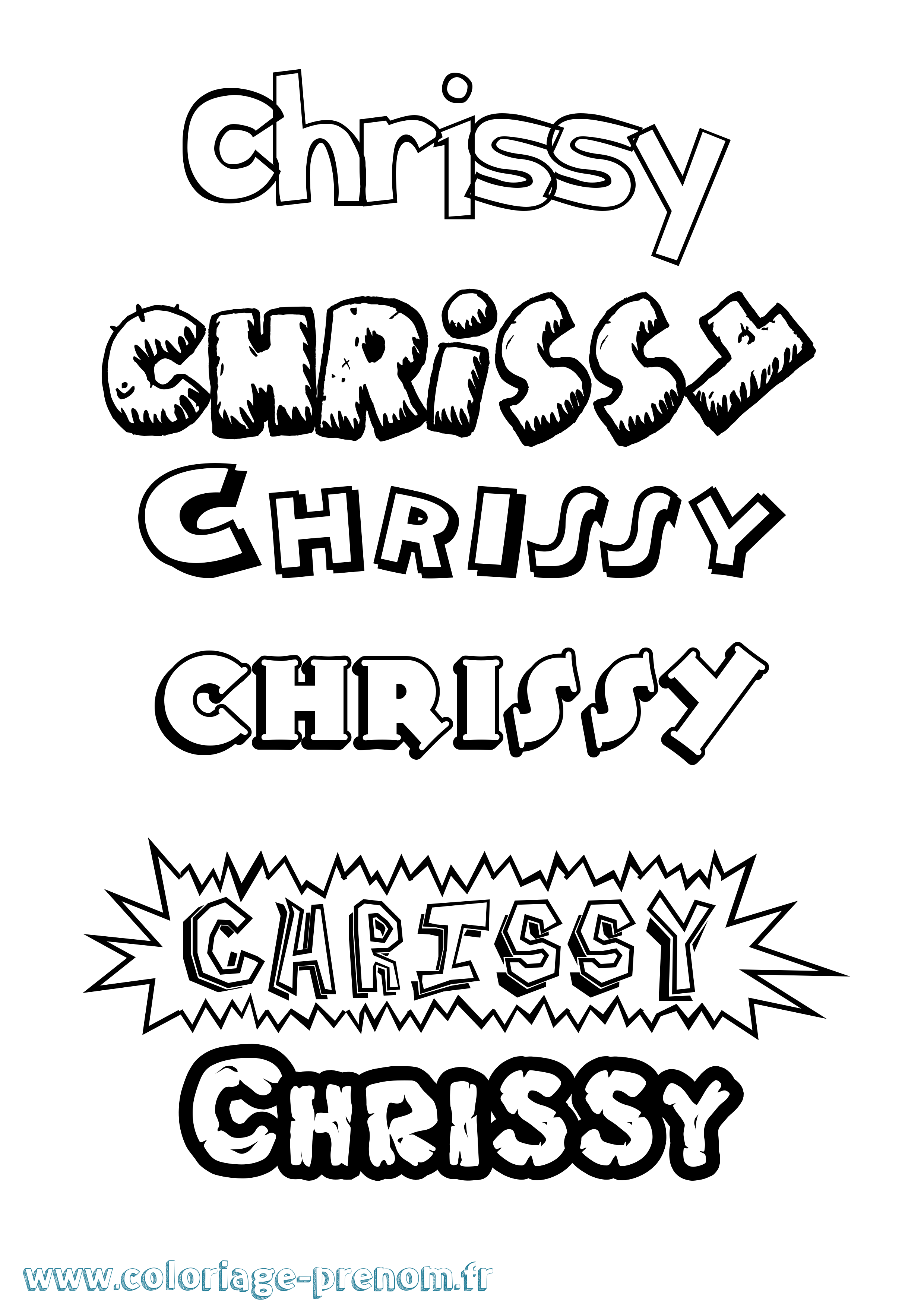Coloriage prénom Chrissy Dessin Animé