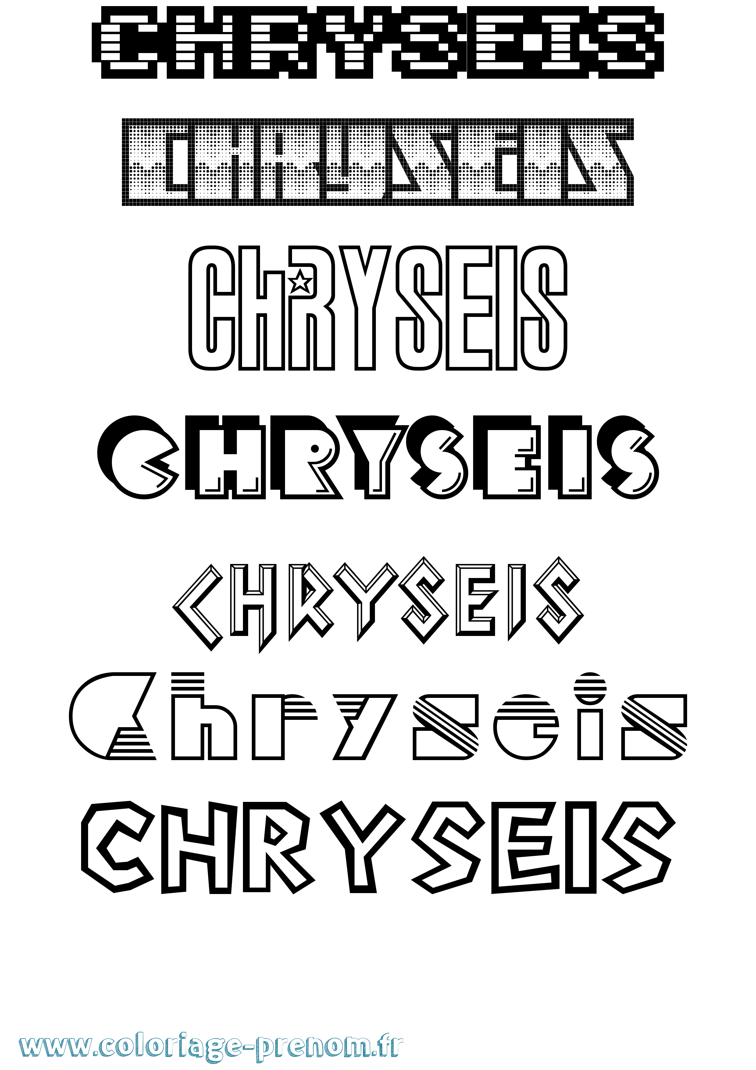 Coloriage Chryseis Jeux Vidéos Coloriage prénom Chryseis Jeux Vidéos