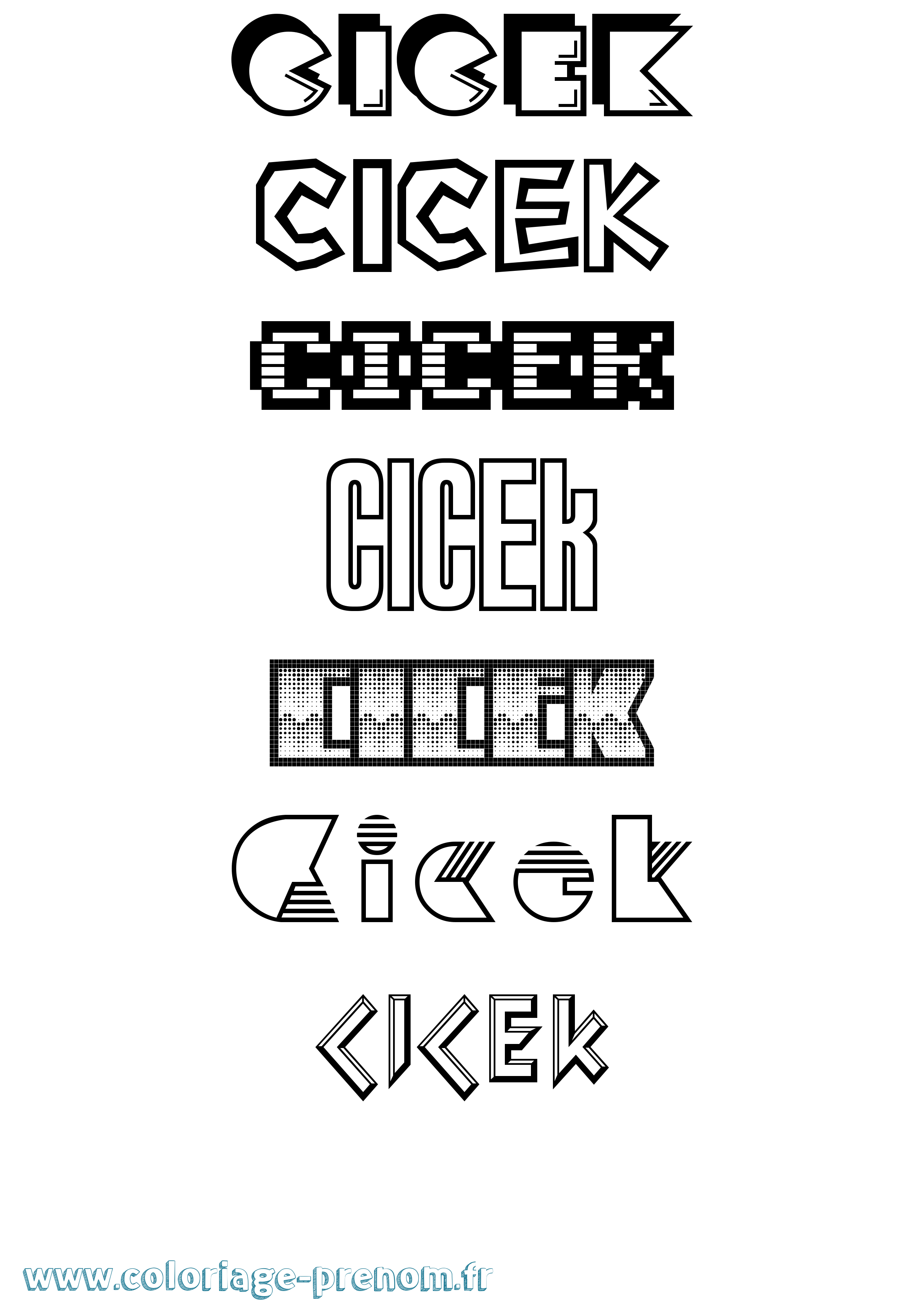 Coloriage Cicek Jeux Vidéos Coloriage prénom Cicek Jeux Vidéos