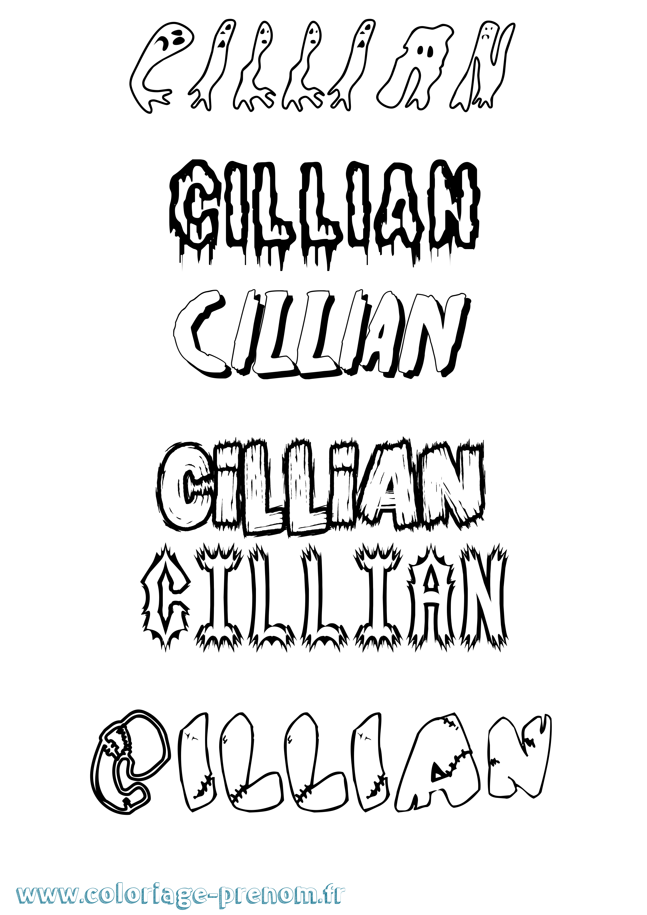 Coloriage Cillian Frisson Coloriage prénom Cillian Frisson