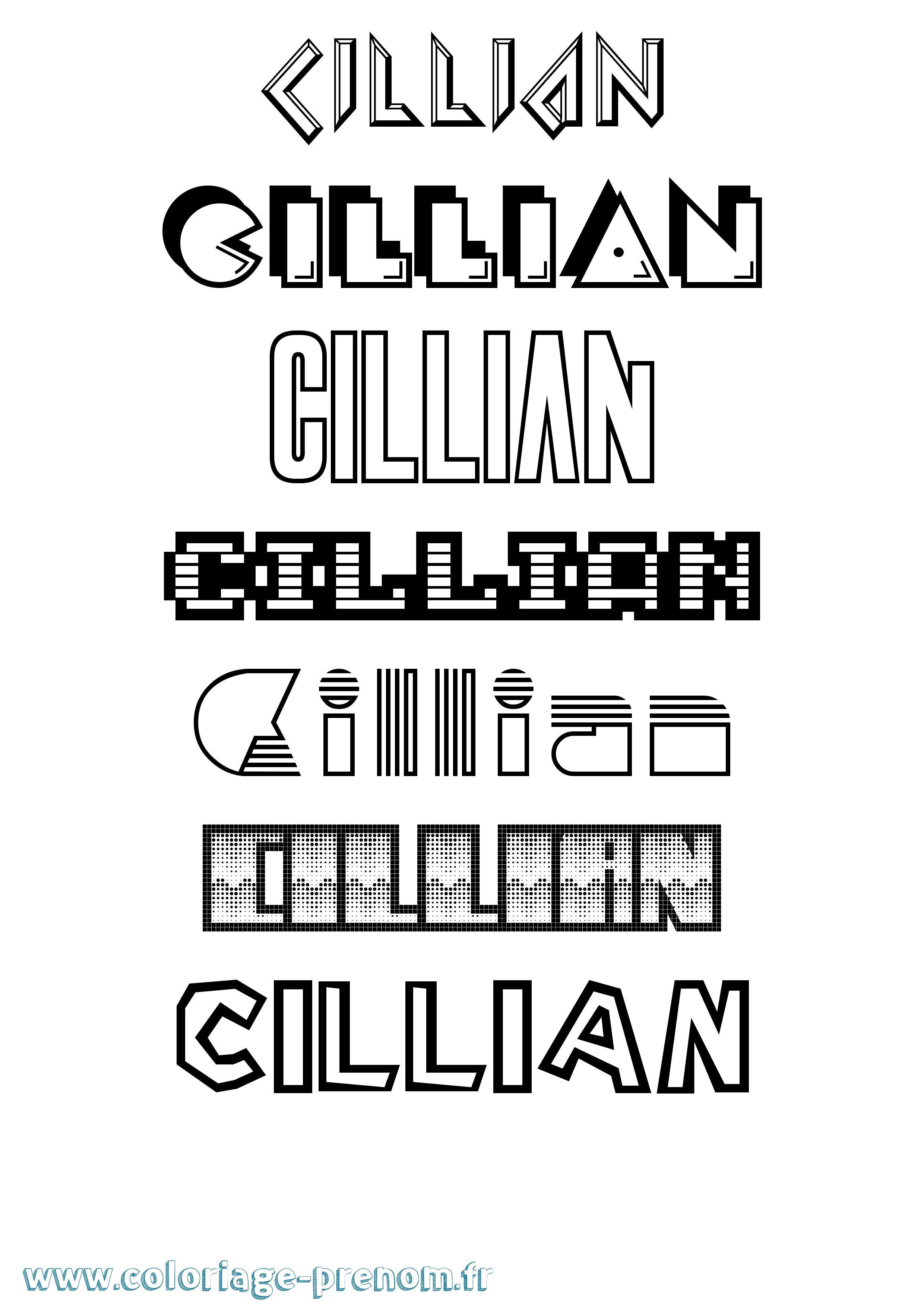 Coloriage Cillian Jeux Vidéos Coloriage prénom Cillian Jeux Vidéos
