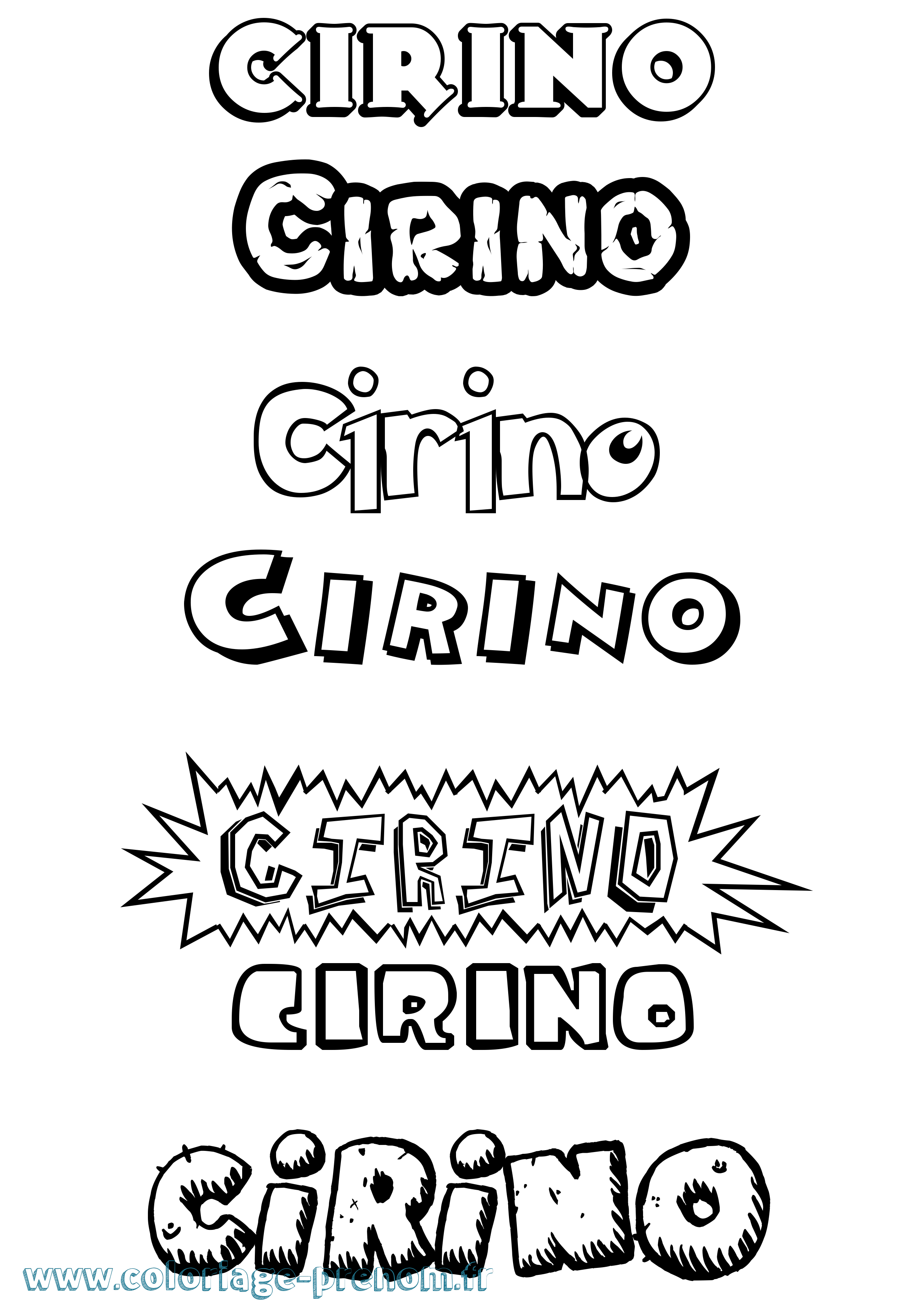 Coloriage Cirino Dessin Animé Coloriage prénom Cirino Dessin Animé