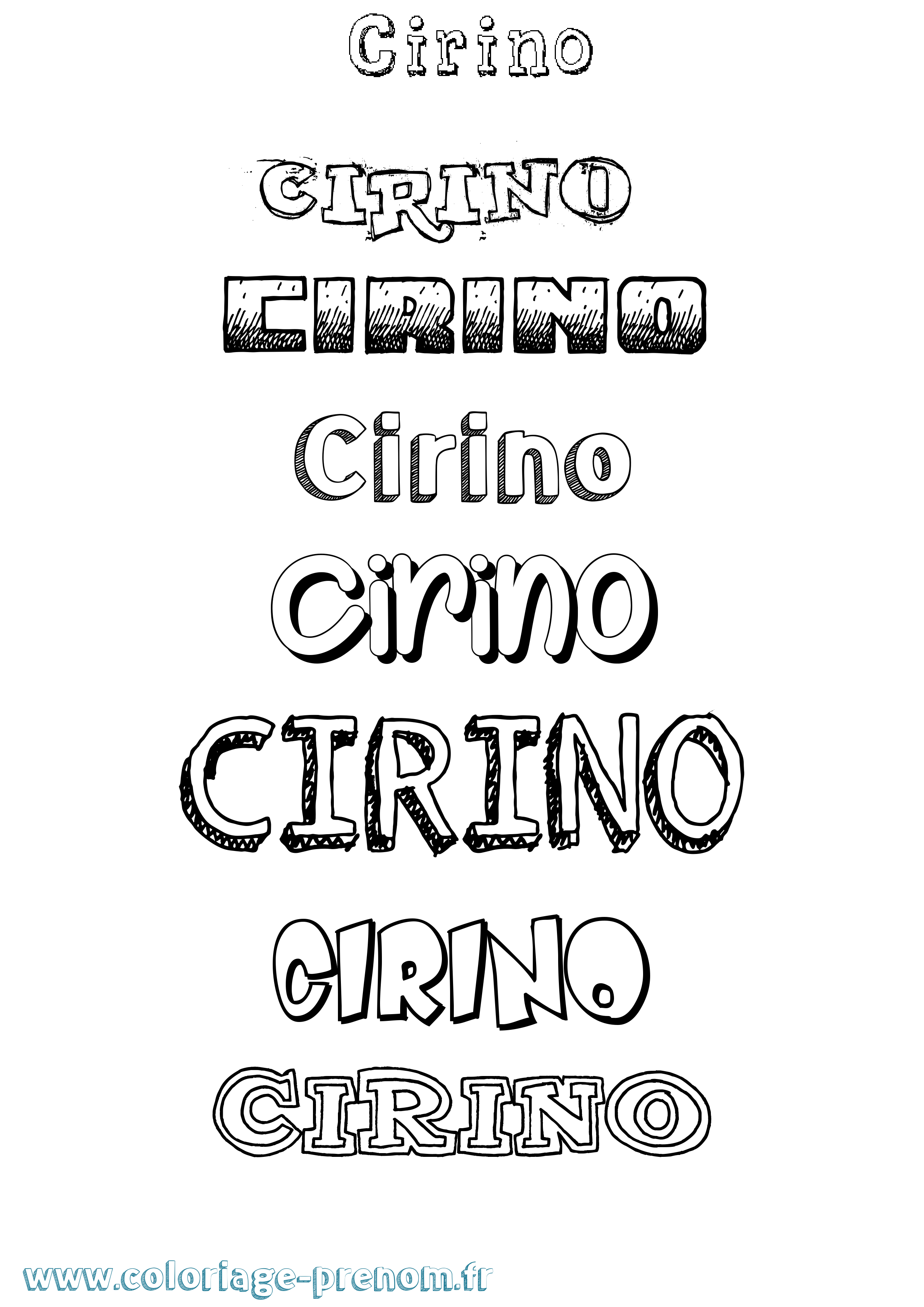 Coloriage Cirino Dessiné Coloriage prénom Cirino Dessiné