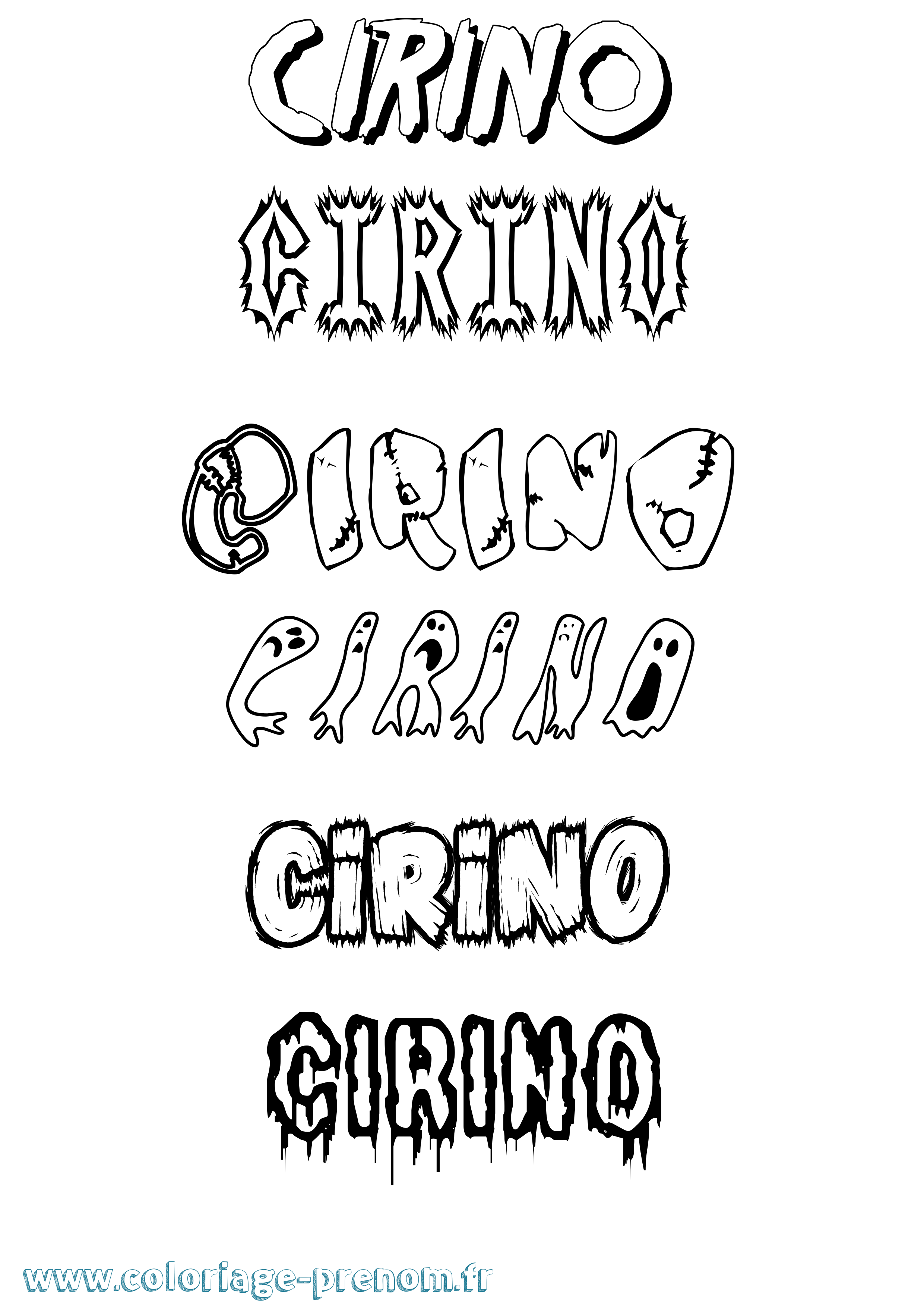 Coloriage Cirino Frisson Coloriage prénom Cirino Frisson