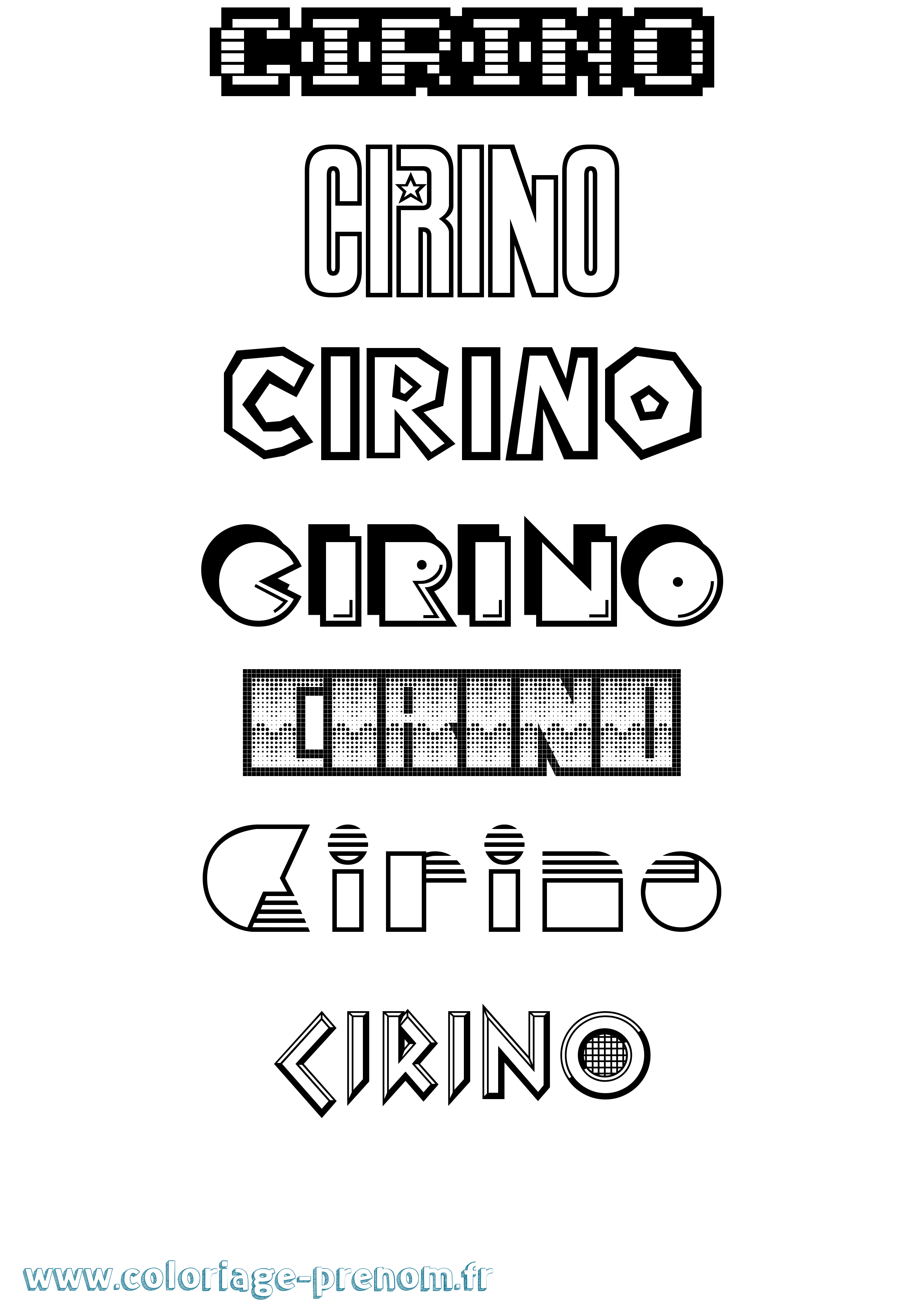 Coloriage Cirino Jeux Vidéos Coloriage prénom Cirino Jeux Vidéos