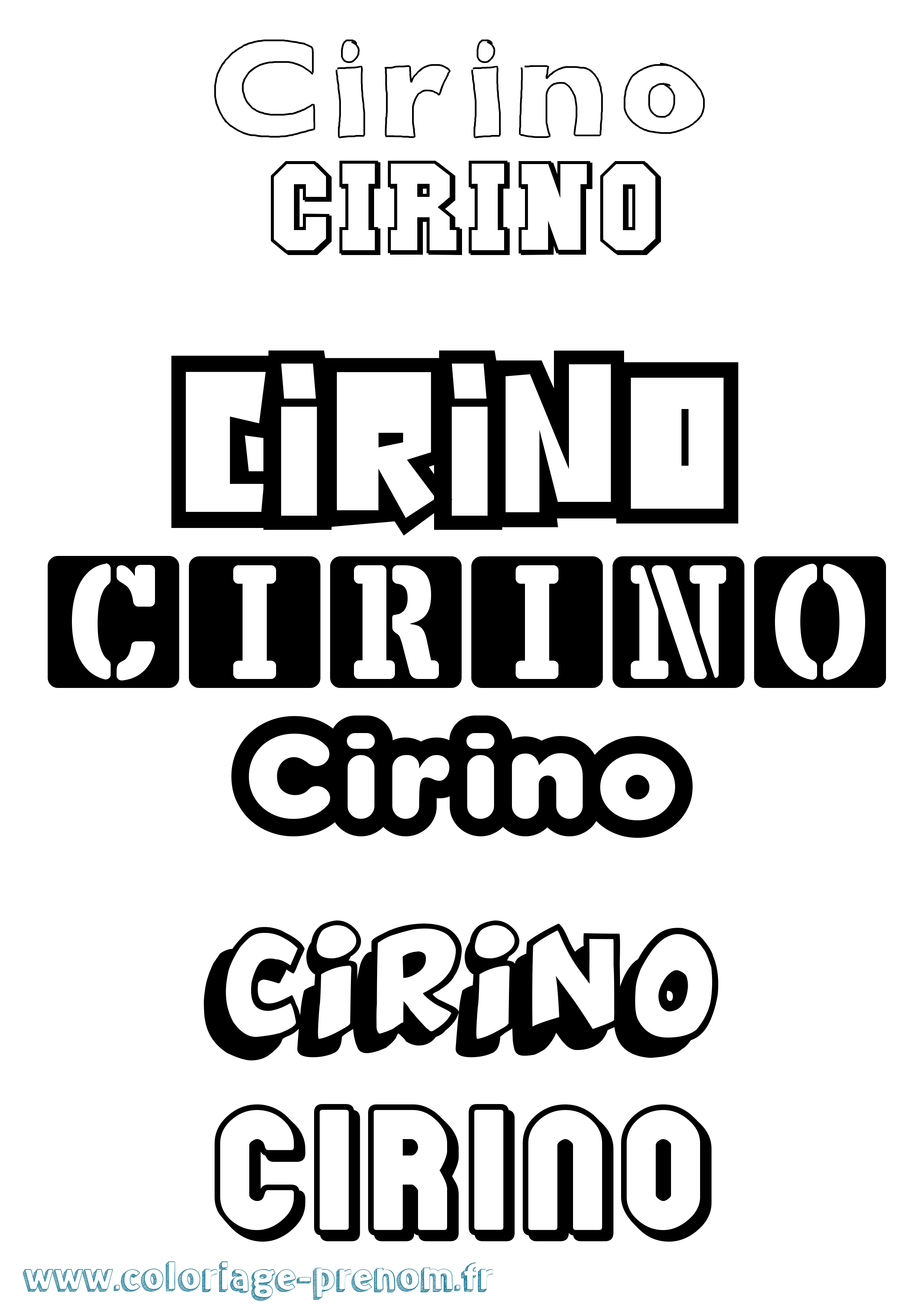 Coloriage Cirino Simple Coloriage prénom Cirino Simple