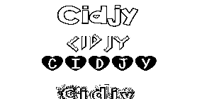 Coloriage Cidjy