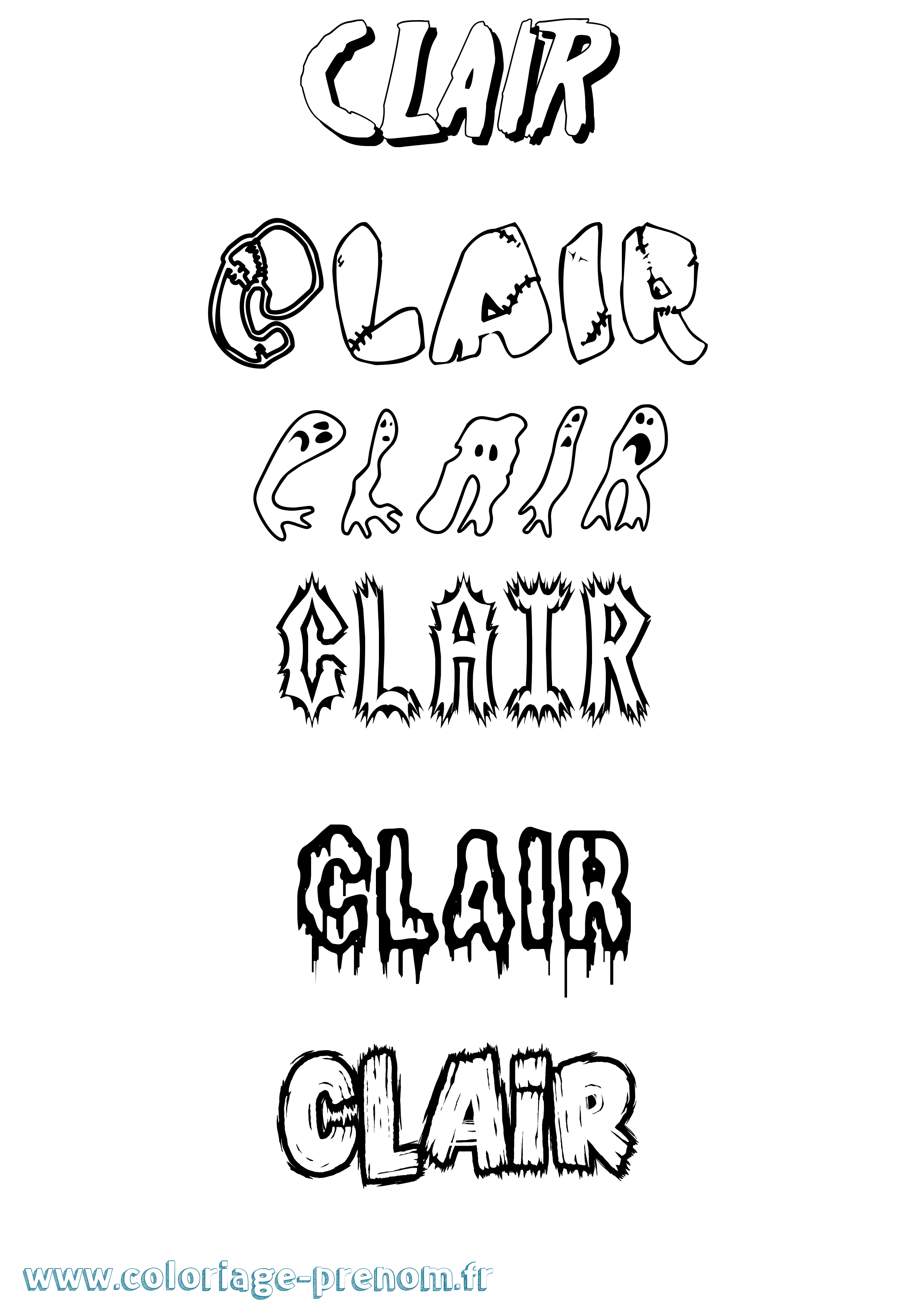 Coloriage Clair Frisson Coloriage prénom Clair Frisson