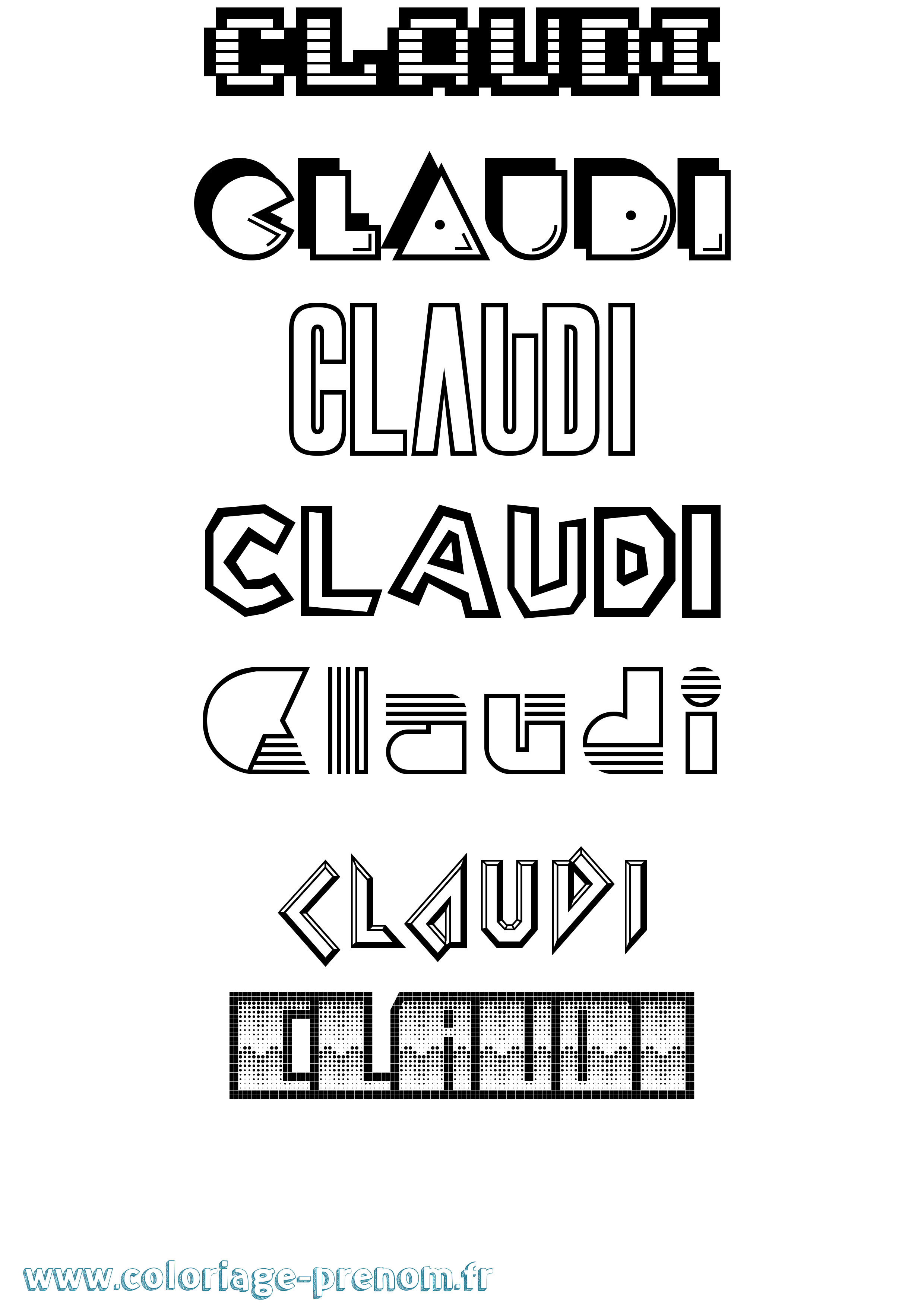Coloriage Claudi Jeux Vidéos Coloriage prénom Claudi Jeux Vidéos