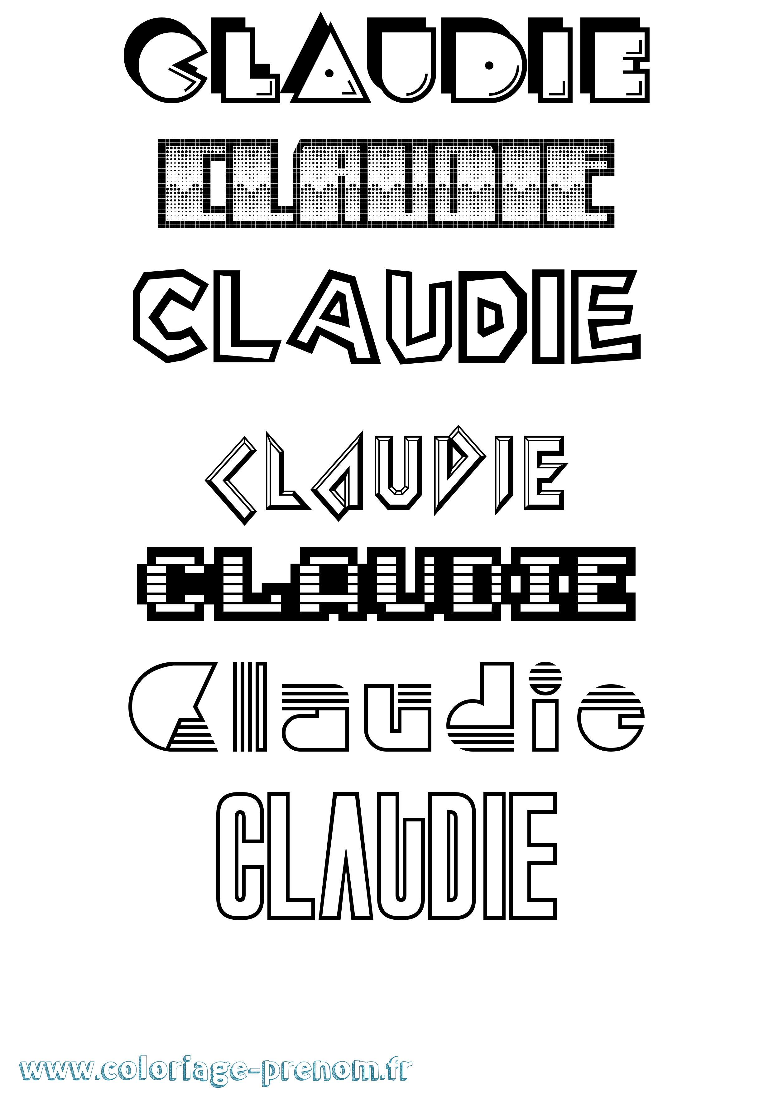 Coloriage Claudie Jeux Vidéos Coloriage prénom Claudie Jeux Vidéos