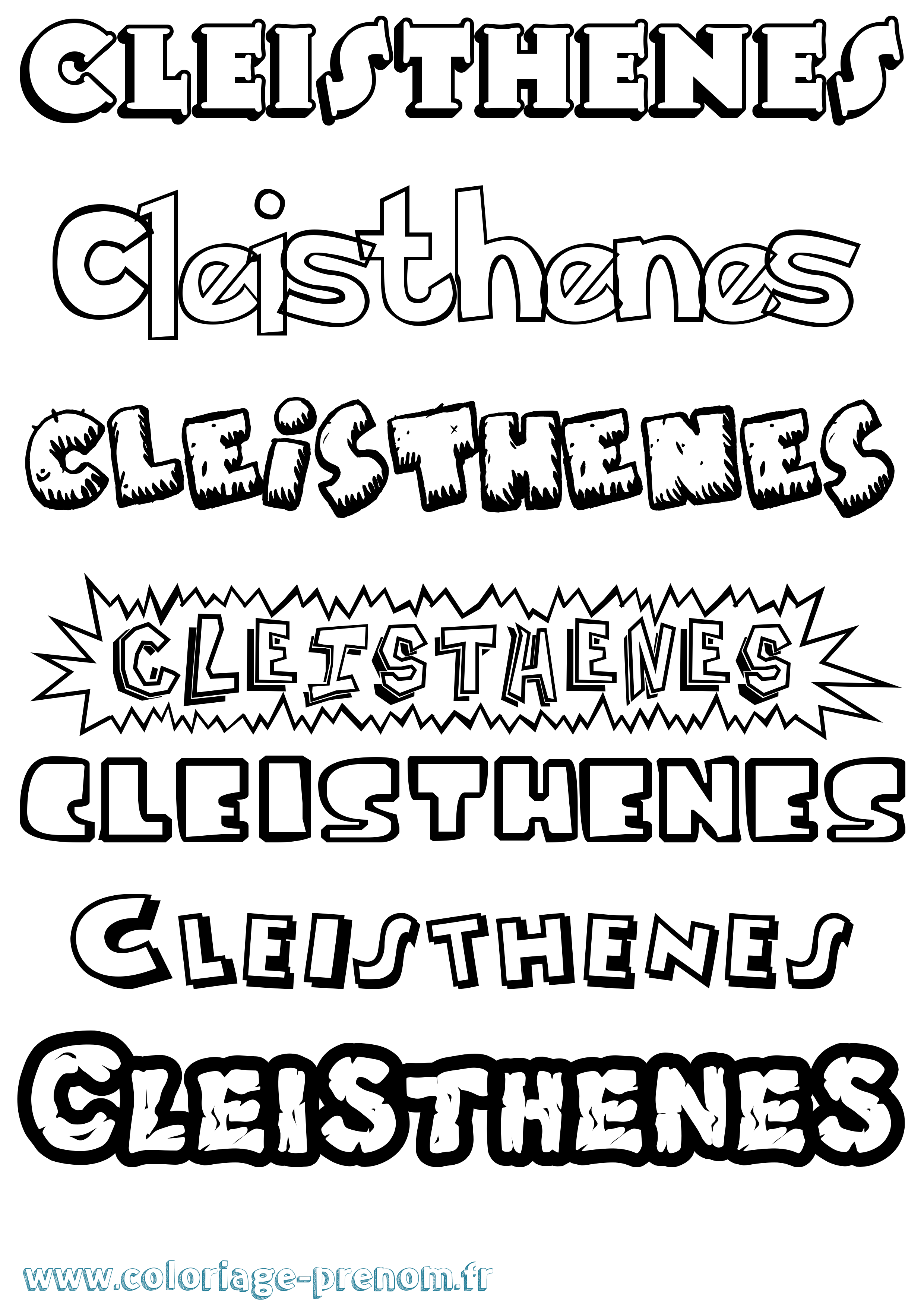 Coloriage prénom Cleisthenes Dessin Animé