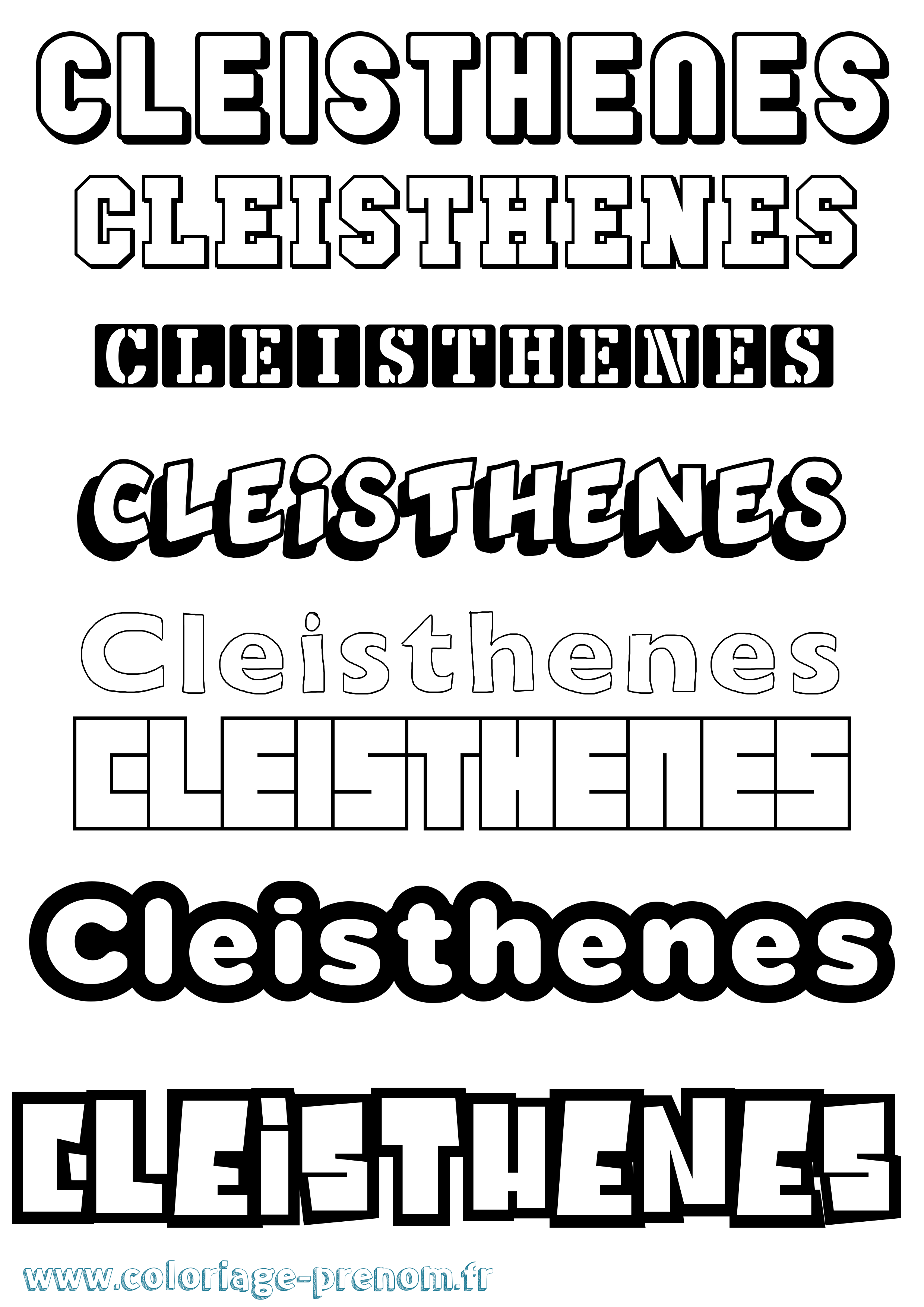 Coloriage prénom Cleisthenes Simple