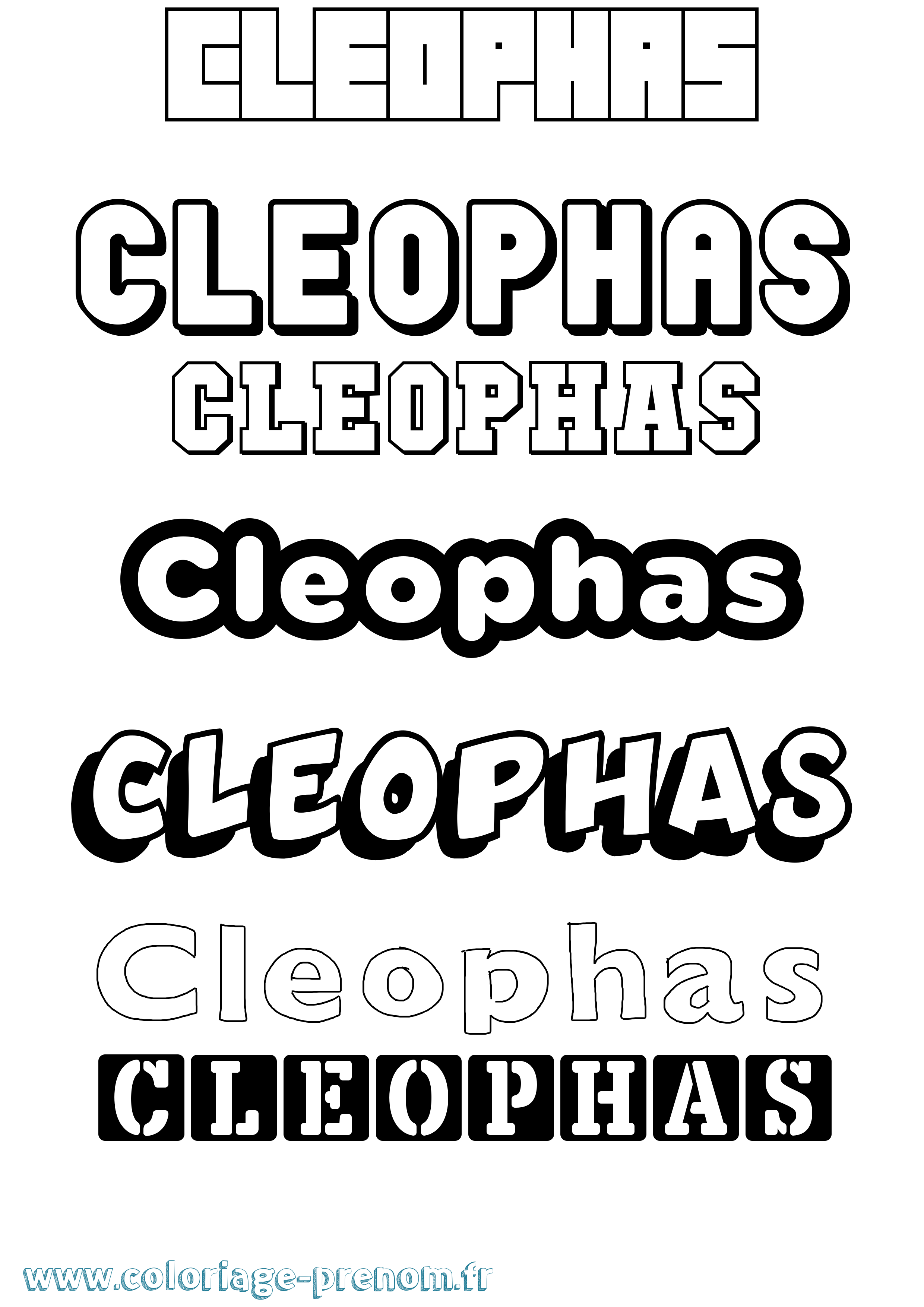 Coloriage prénom Cleophas Simple