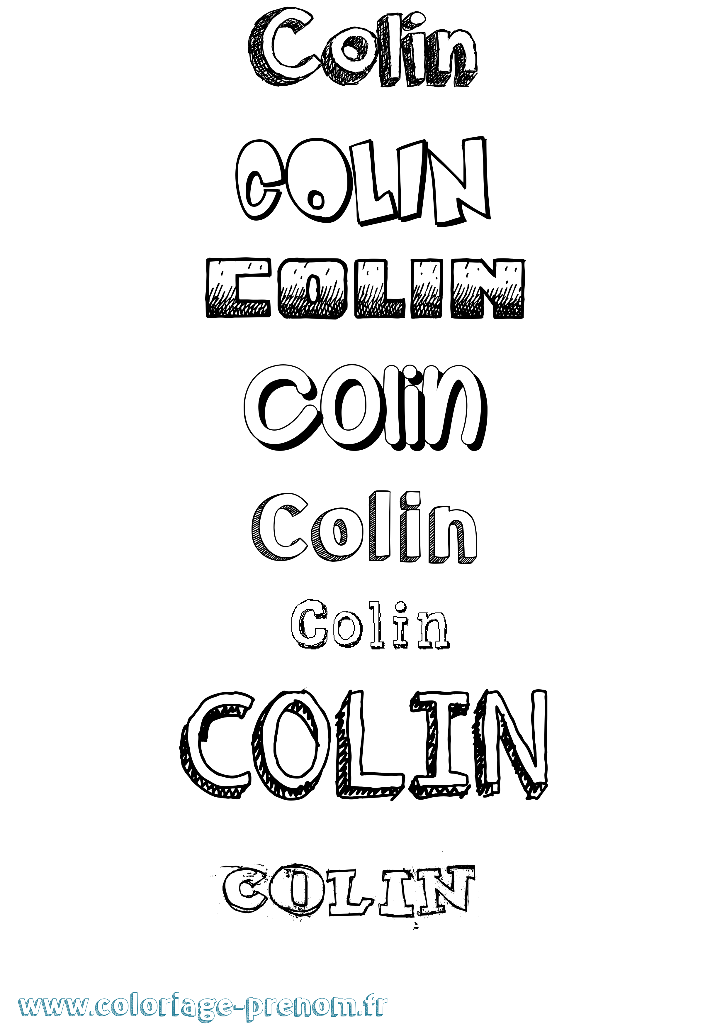 Coloriage prénom Colin Dessiné
