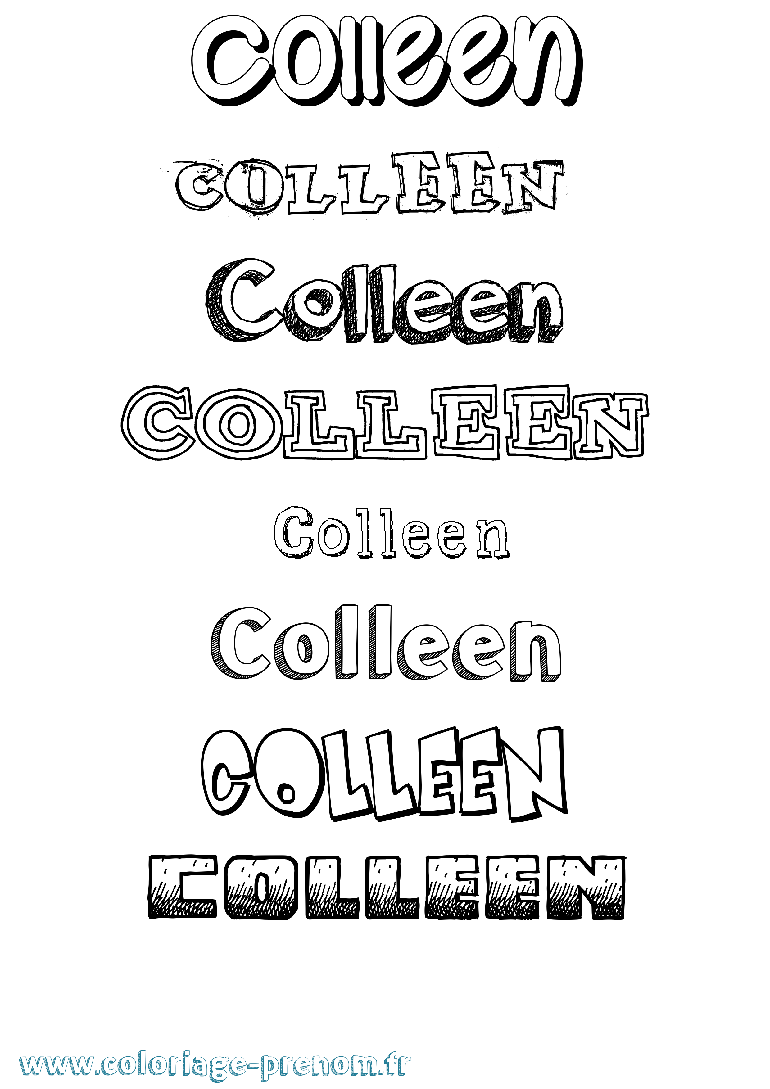 Coloriage prénom Colleen Dessiné
