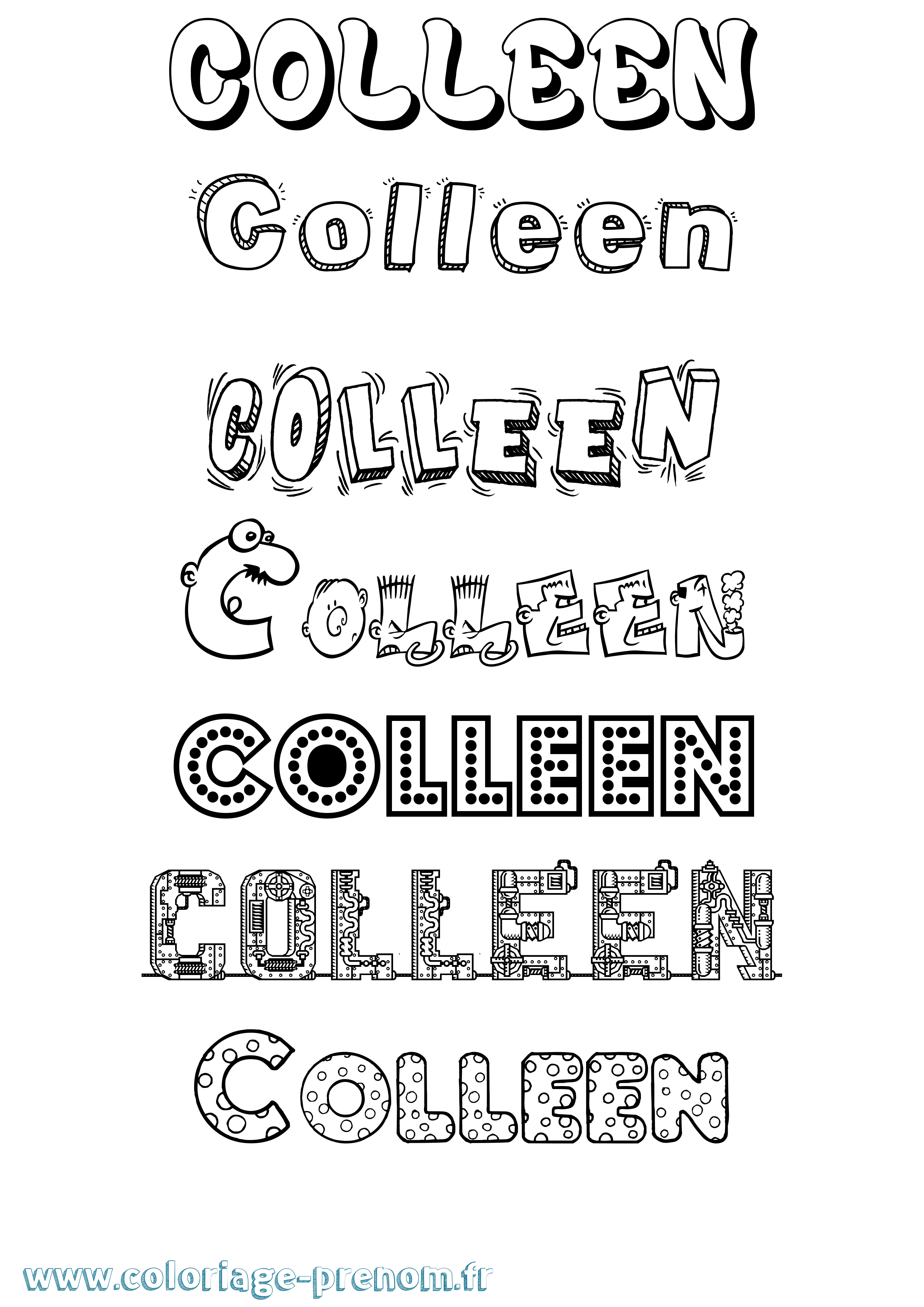 Coloriage prénom Colleen Fun