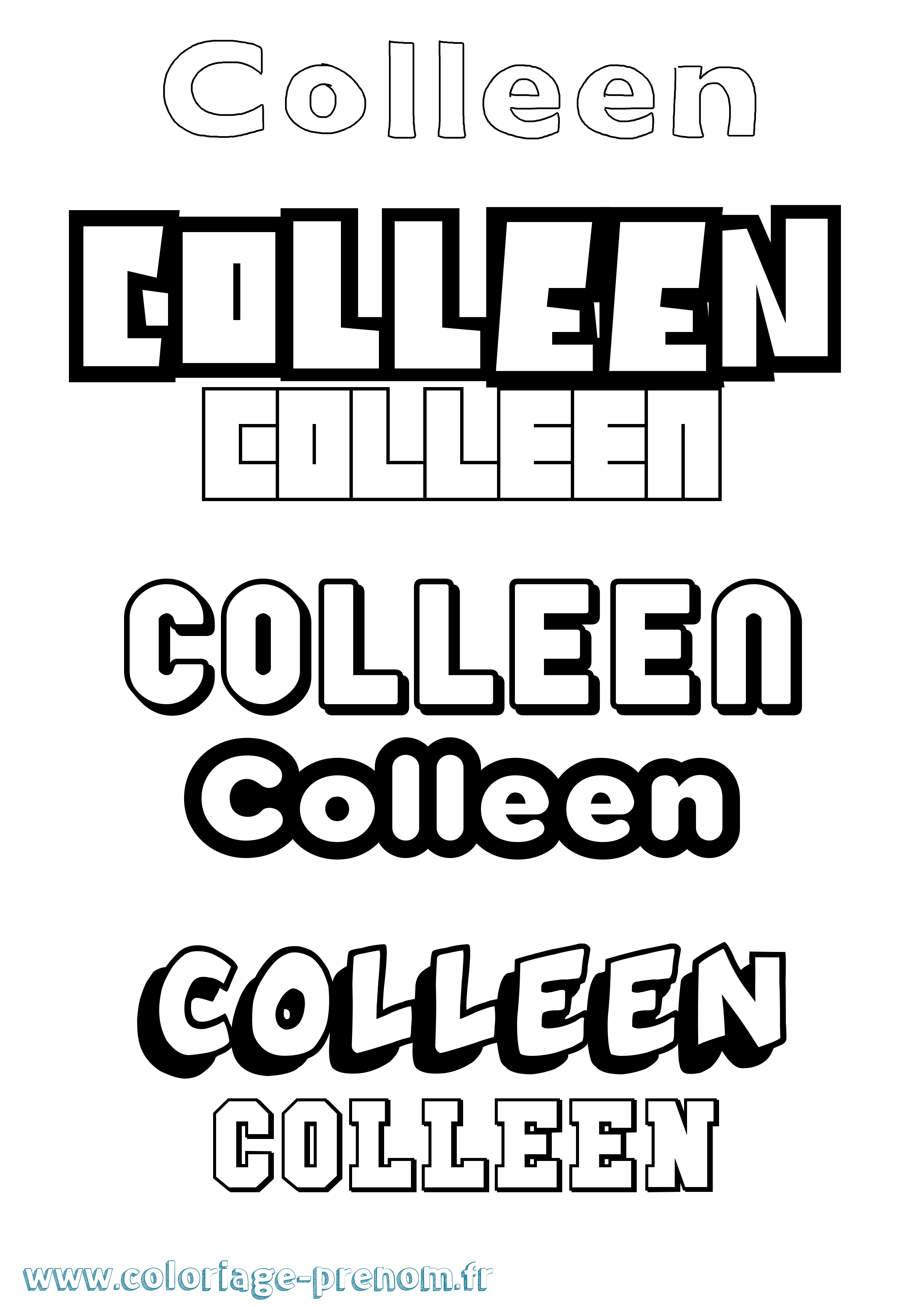 Coloriage prénom Colleen Simple