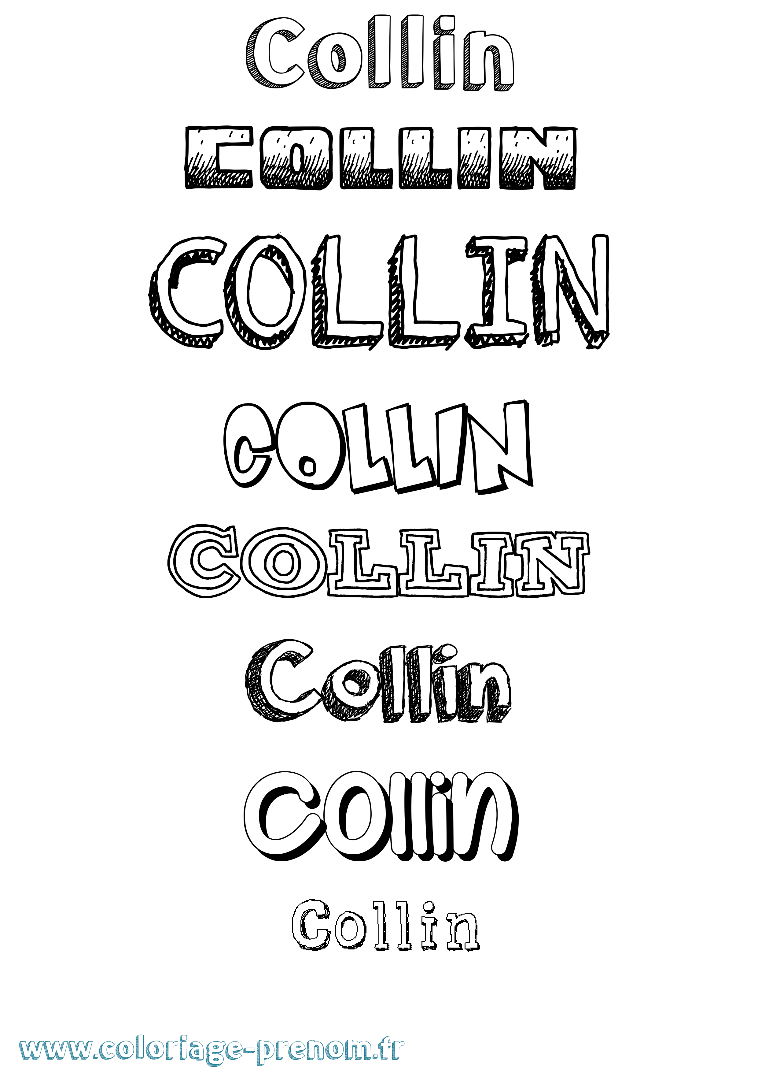 Coloriage prénom Collin Dessiné