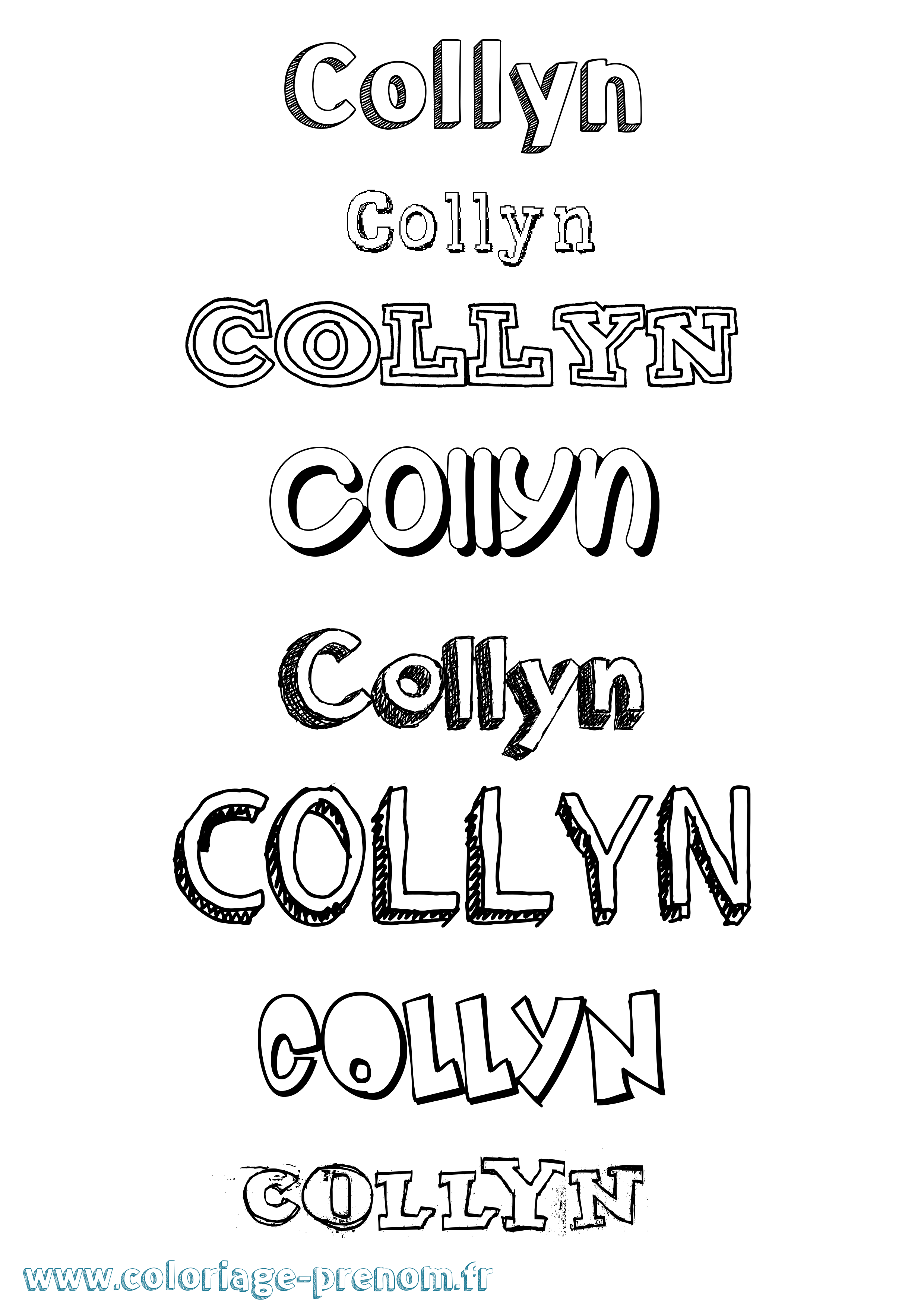 Coloriage prénom Collyn Dessiné