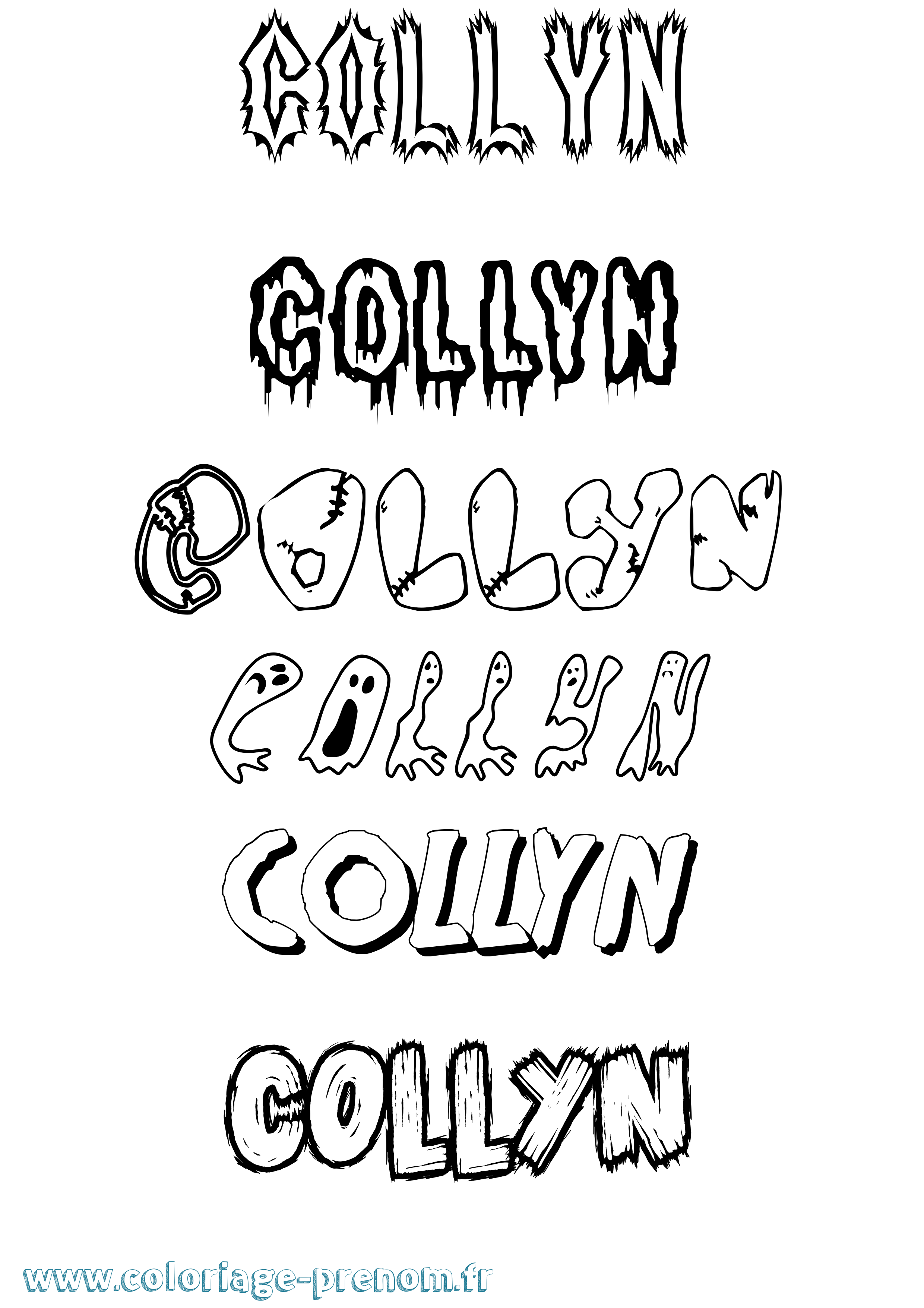 Coloriage prénom Collyn Frisson