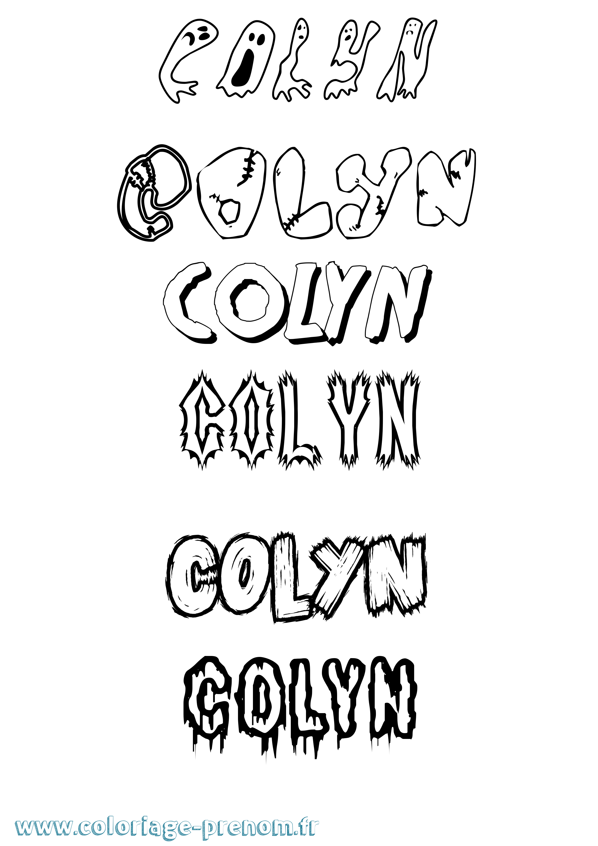 Coloriage prénom Colyn Frisson