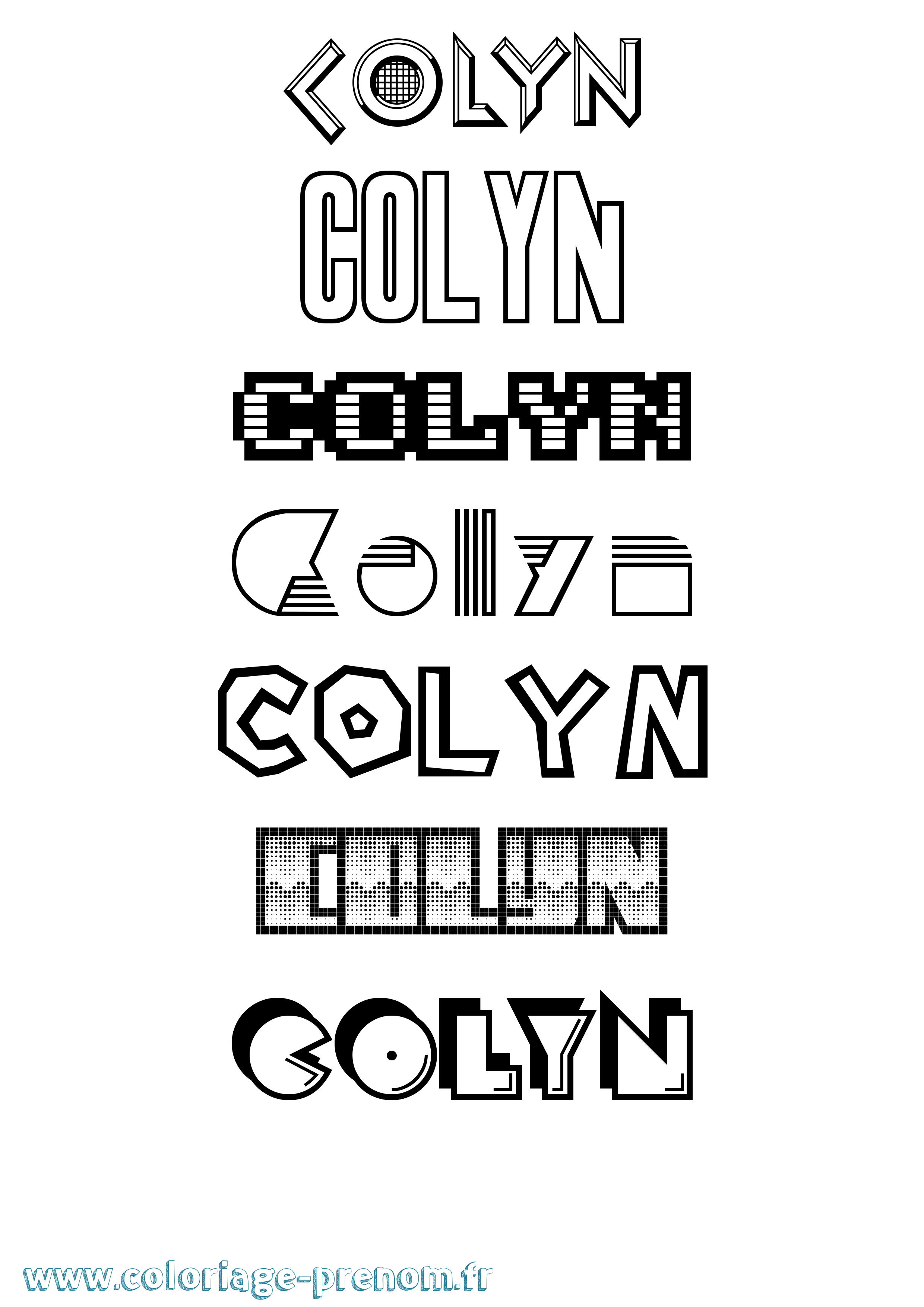 Coloriage Colyn Jeux Vidéos Coloriage prénom Colyn Jeux Vidéos