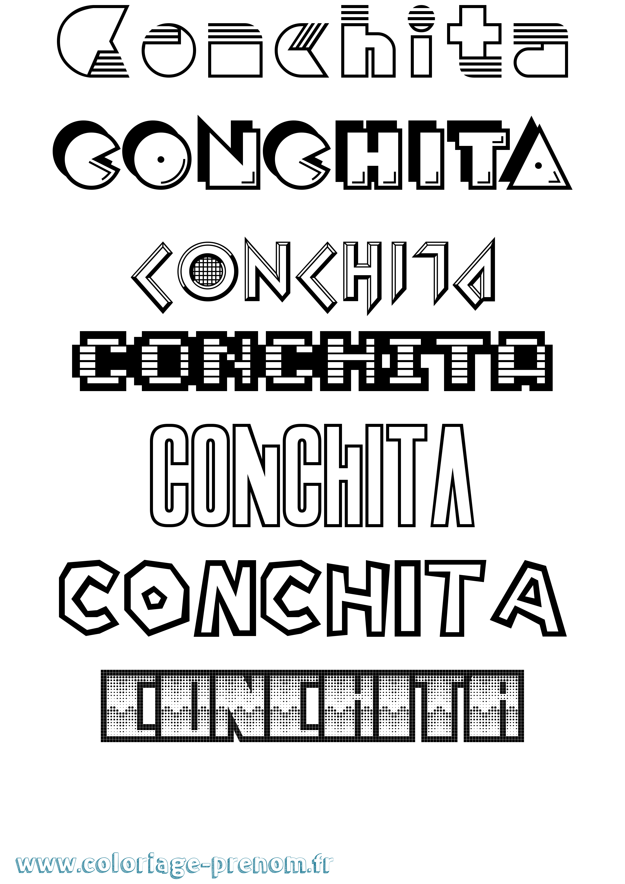 Coloriage Conchita Jeux Vidéos Coloriage prénom Conchita Jeux Vidéos