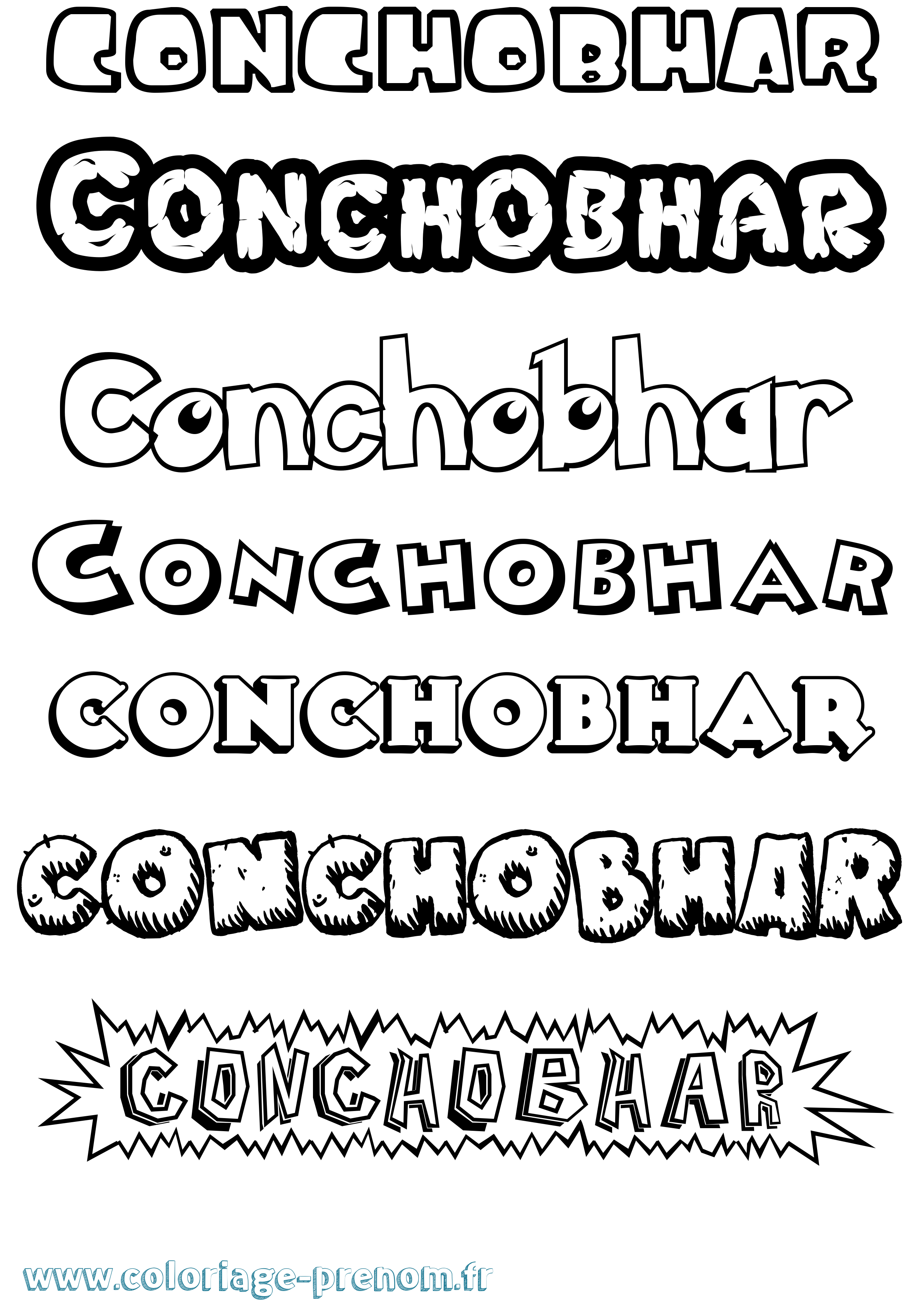 Coloriage Conchobhar Dessin Animé Coloriage prénom Conchobhar Dessin Animé